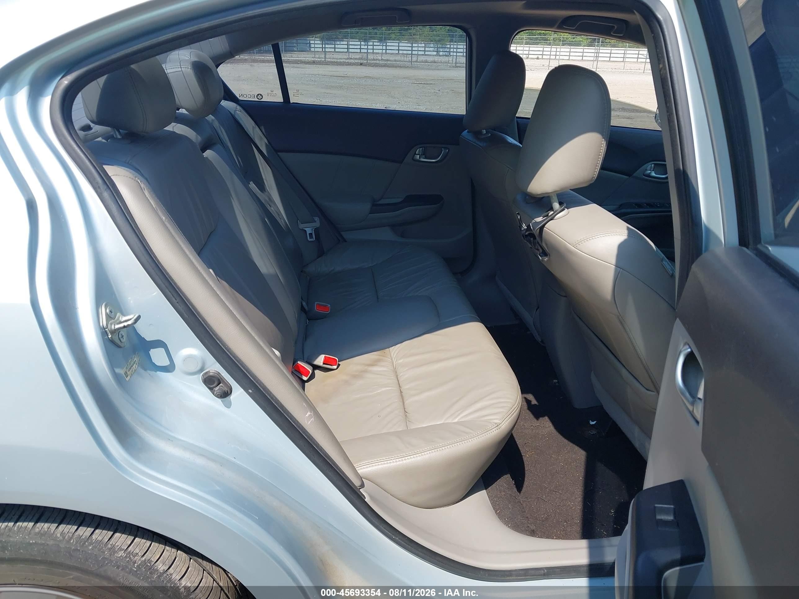 2012 Honda Civic Ex-l Light Blue vin: 19XFB2F94CE035318