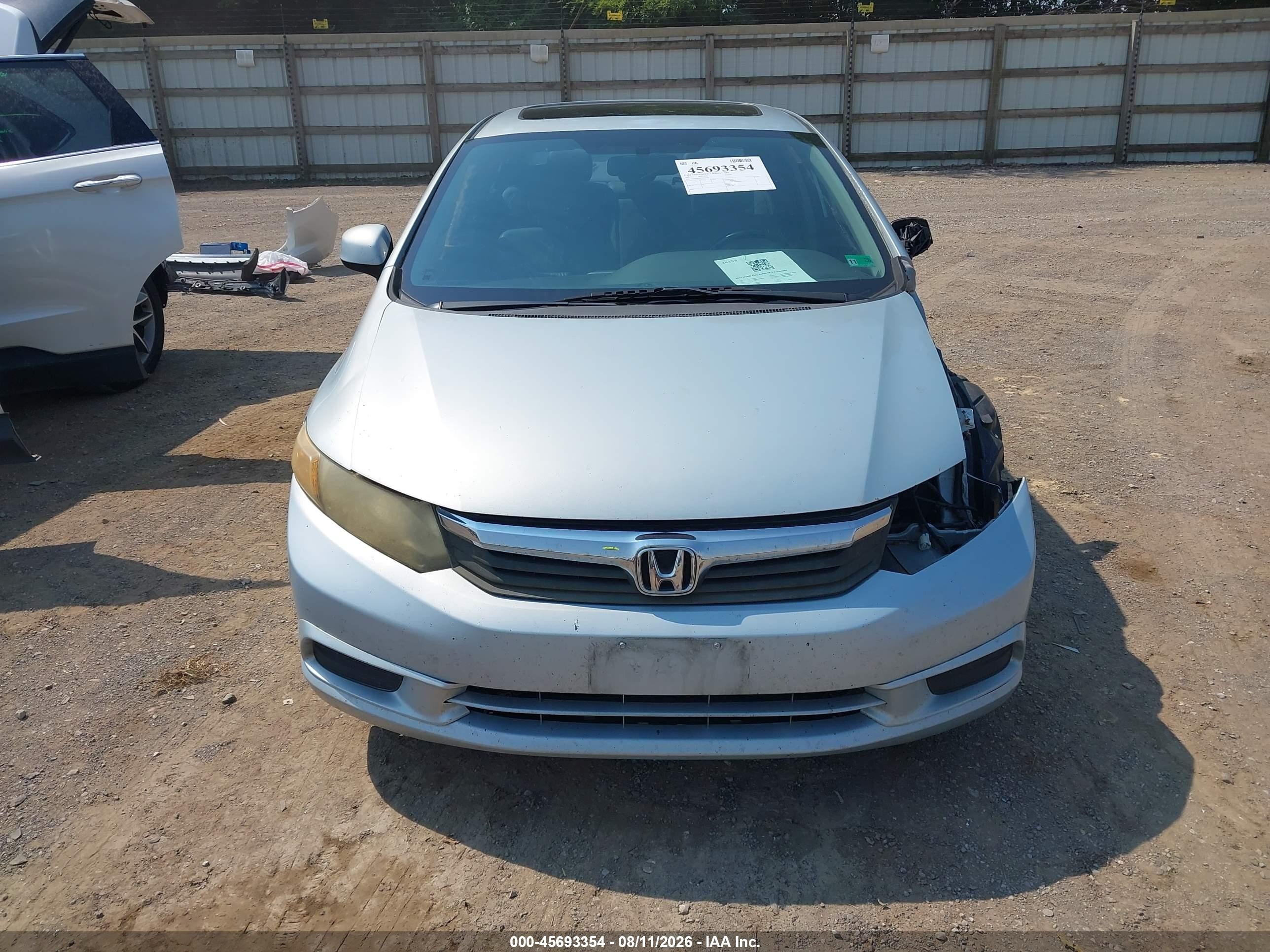 2012 Honda Civic Ex-l Light Blue vin: 19XFB2F94CE035318