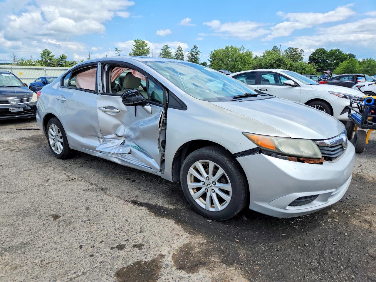 2012 Honda Civic Exl Silver vin: 19XFB2F94CE300335