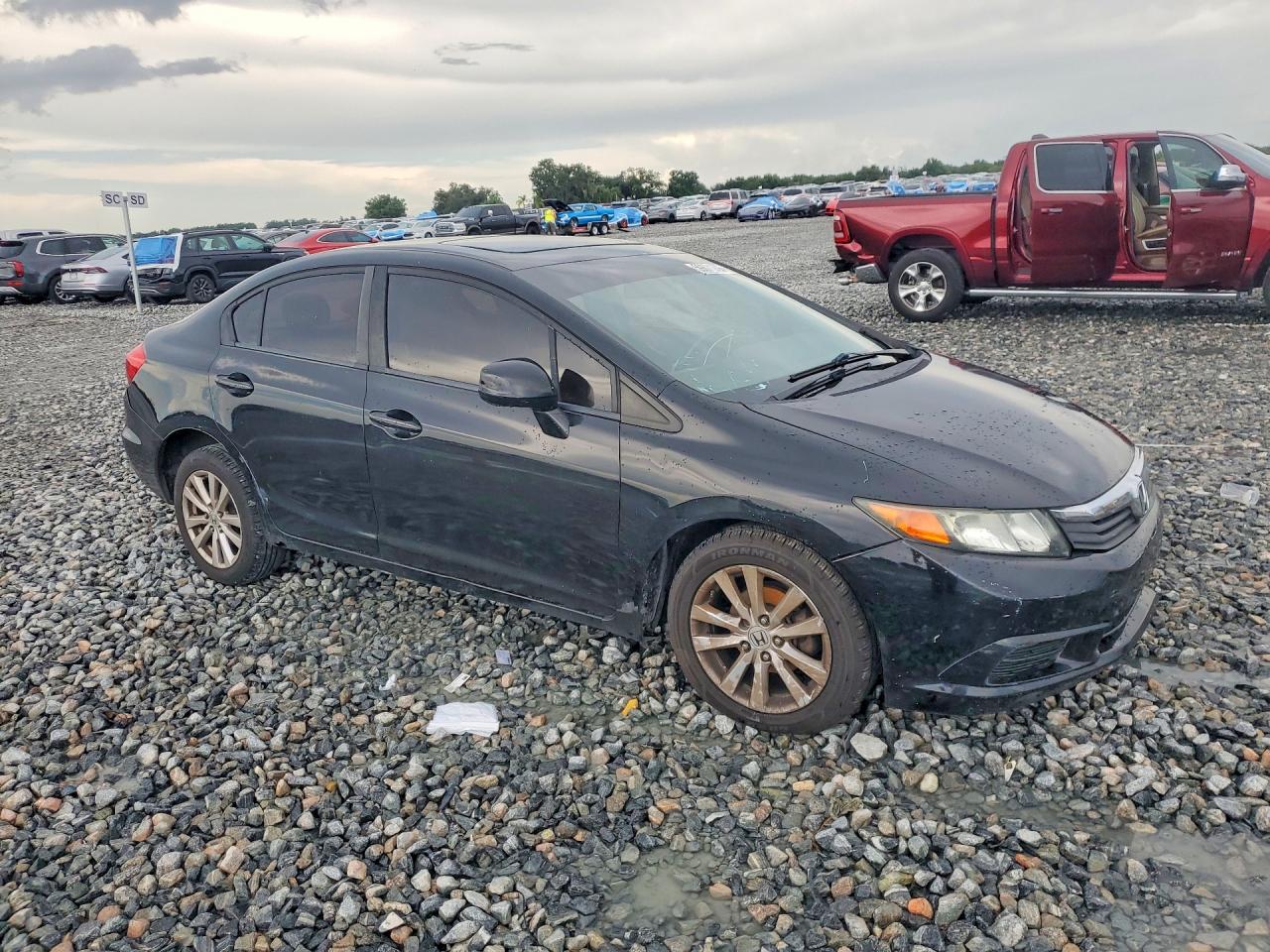 2012 Honda Civic Exl Black vin: 19XFB2F94CE312145