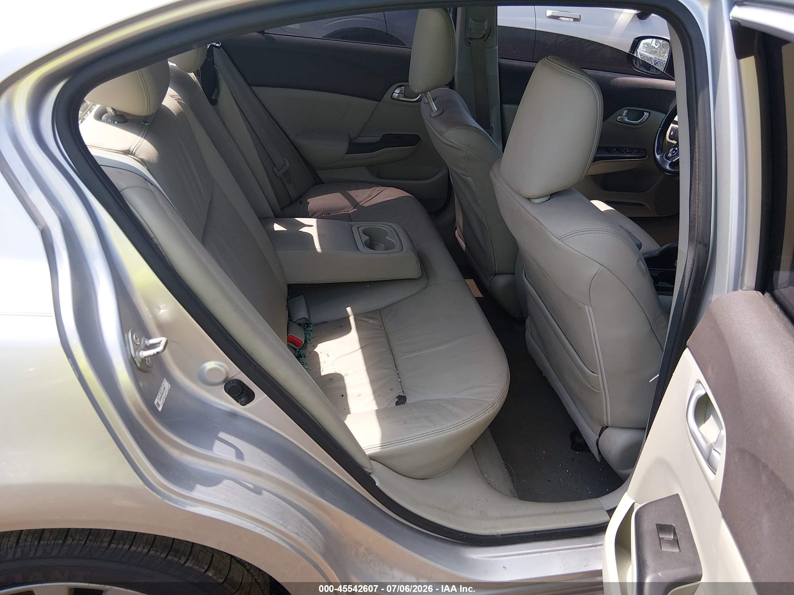 2012 Honda Civic Ex-l Gray vin: 19XFB2F94CE319984