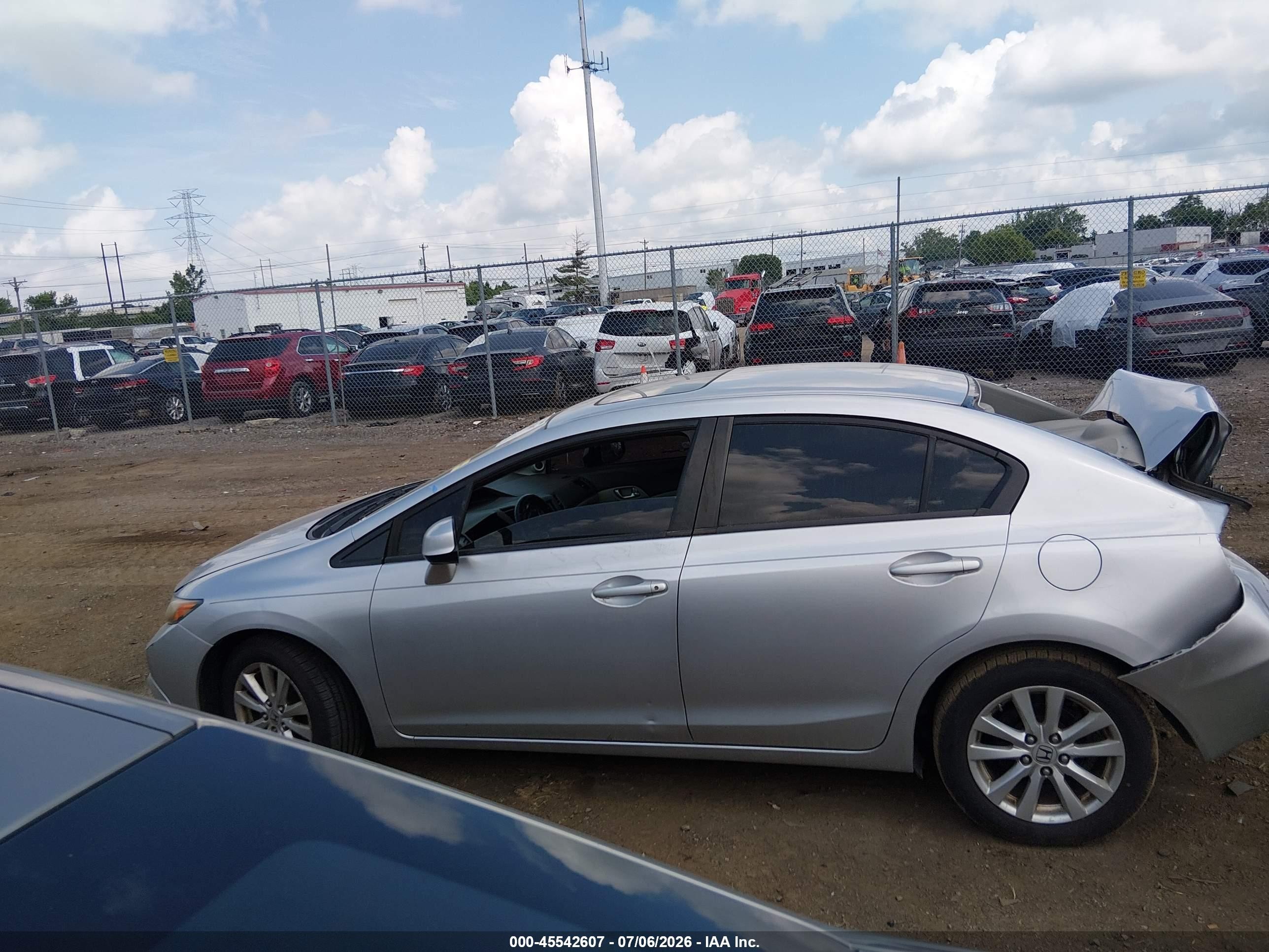 2012 Honda Civic Ex-l Gray vin: 19XFB2F94CE319984