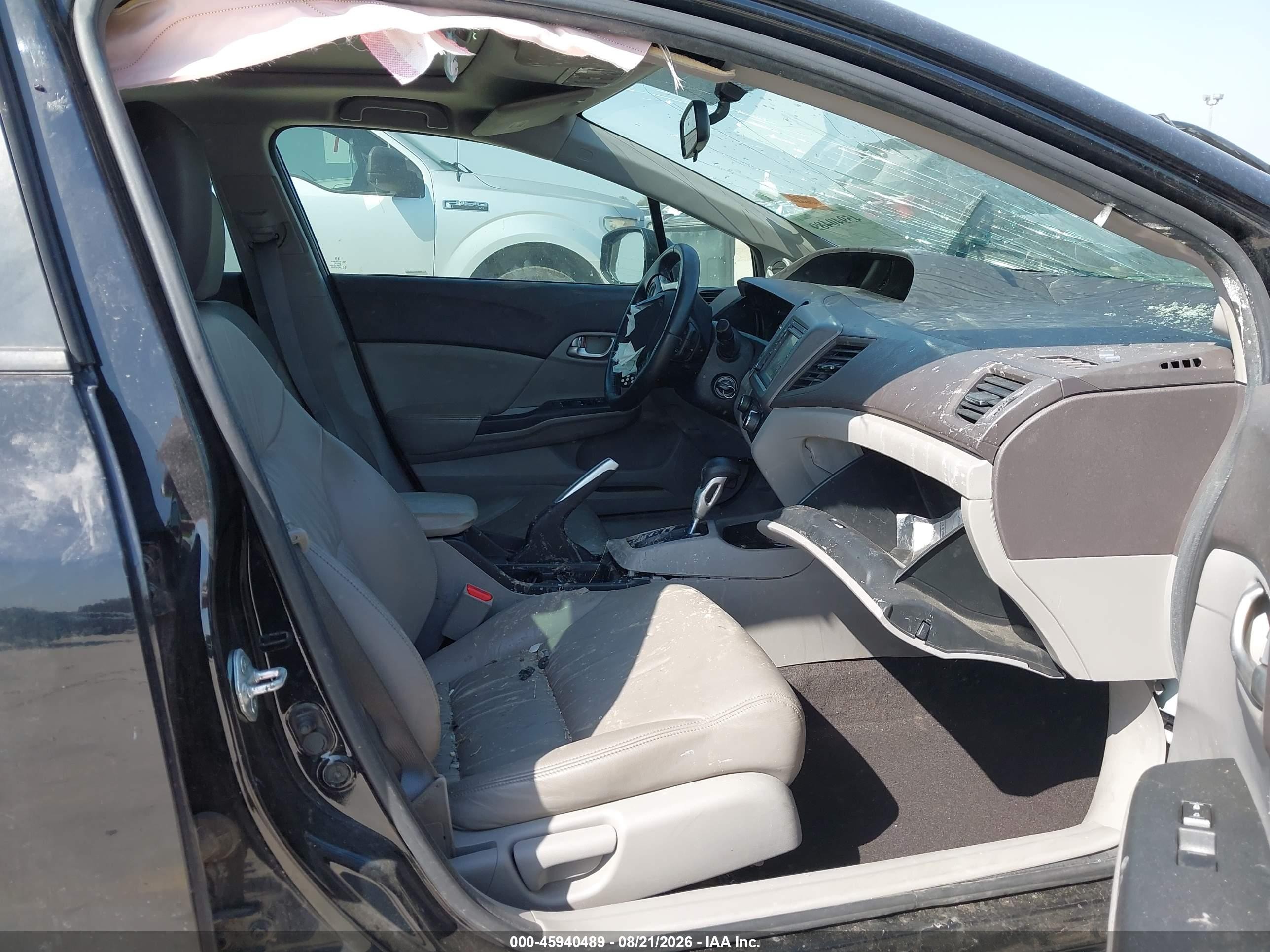 2012 Honda Civic Ex-l Black vin: 19XFB2F94CE347932