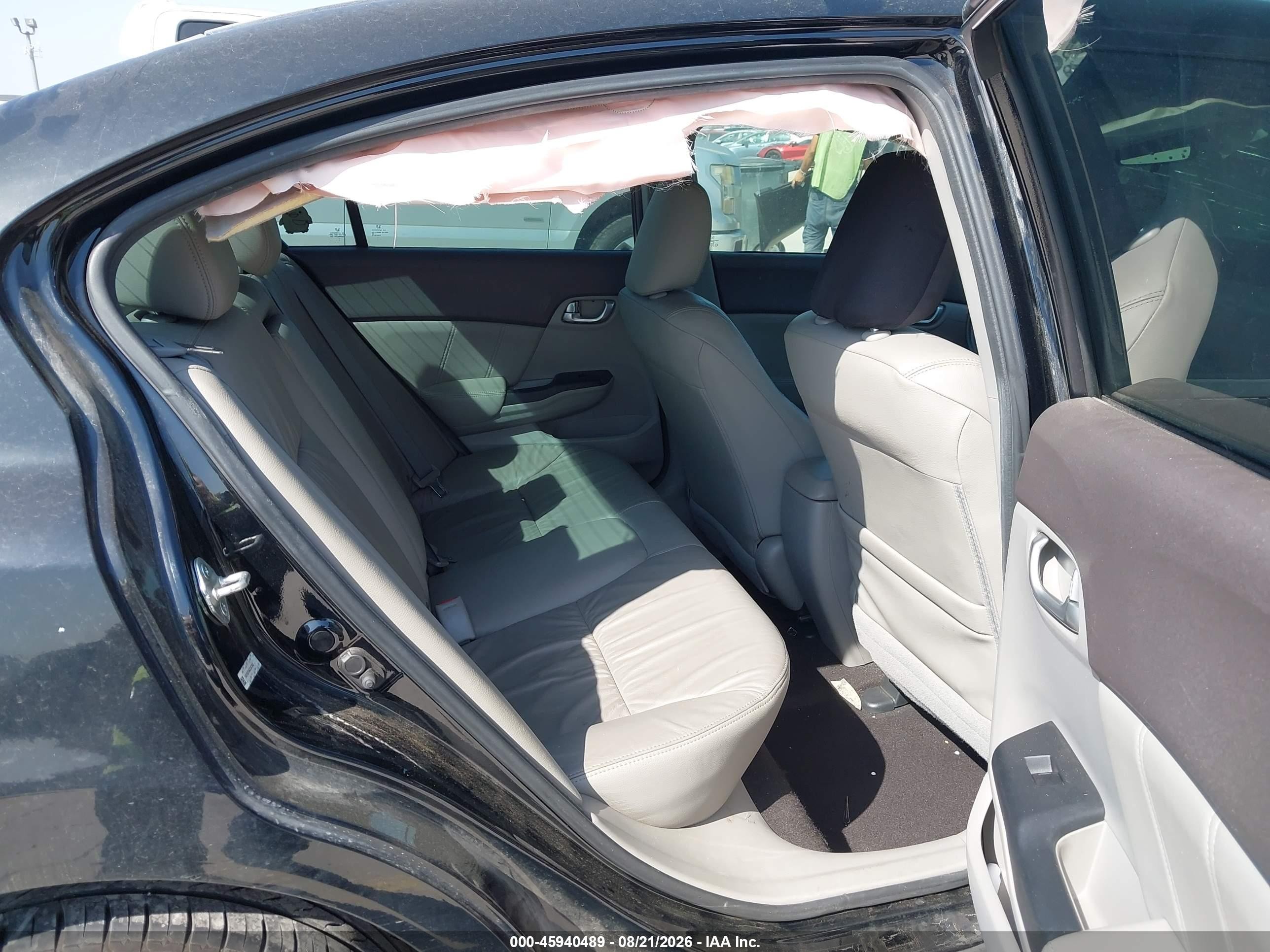 2012 Honda Civic Ex-l Black vin: 19XFB2F94CE347932
