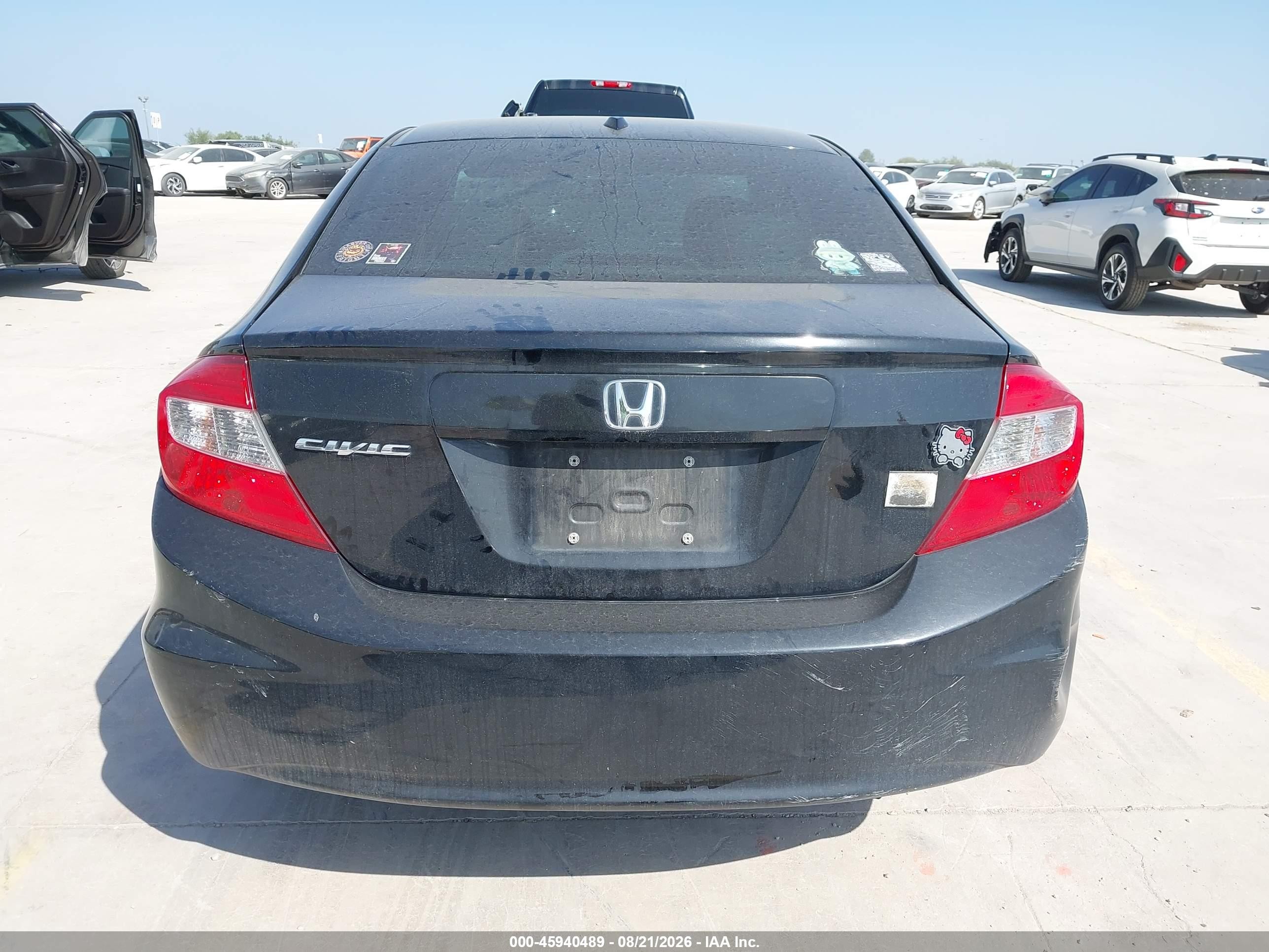 2012 Honda Civic Ex-l Black vin: 19XFB2F94CE347932