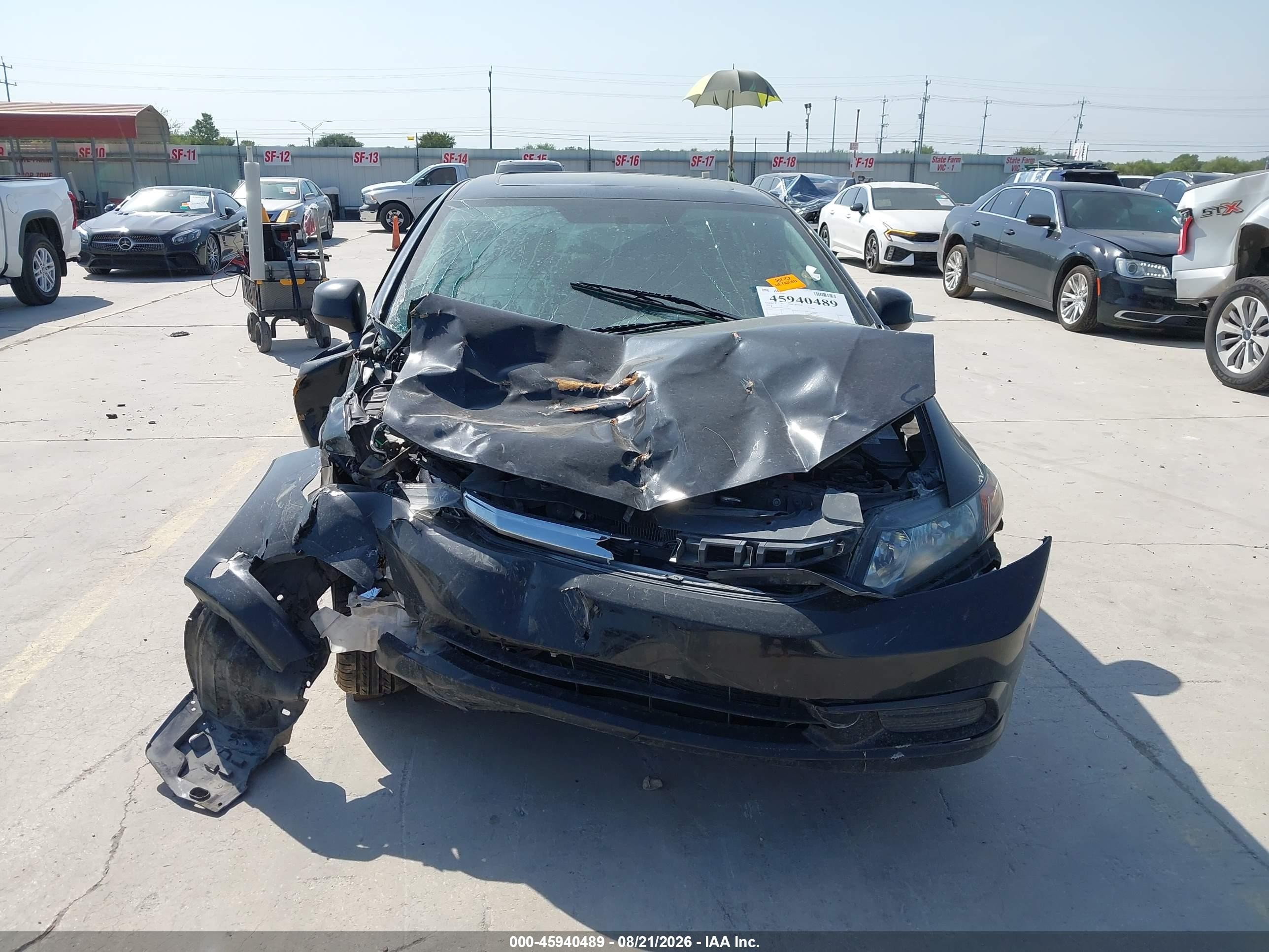 2012 Honda Civic Ex-l Black vin: 19XFB2F94CE347932