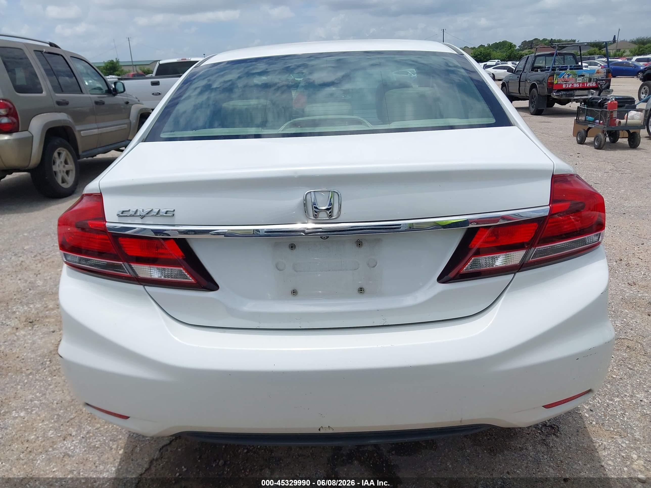 2013 Honda Civic Ex-l White vin: 19XFB2F94DE055098