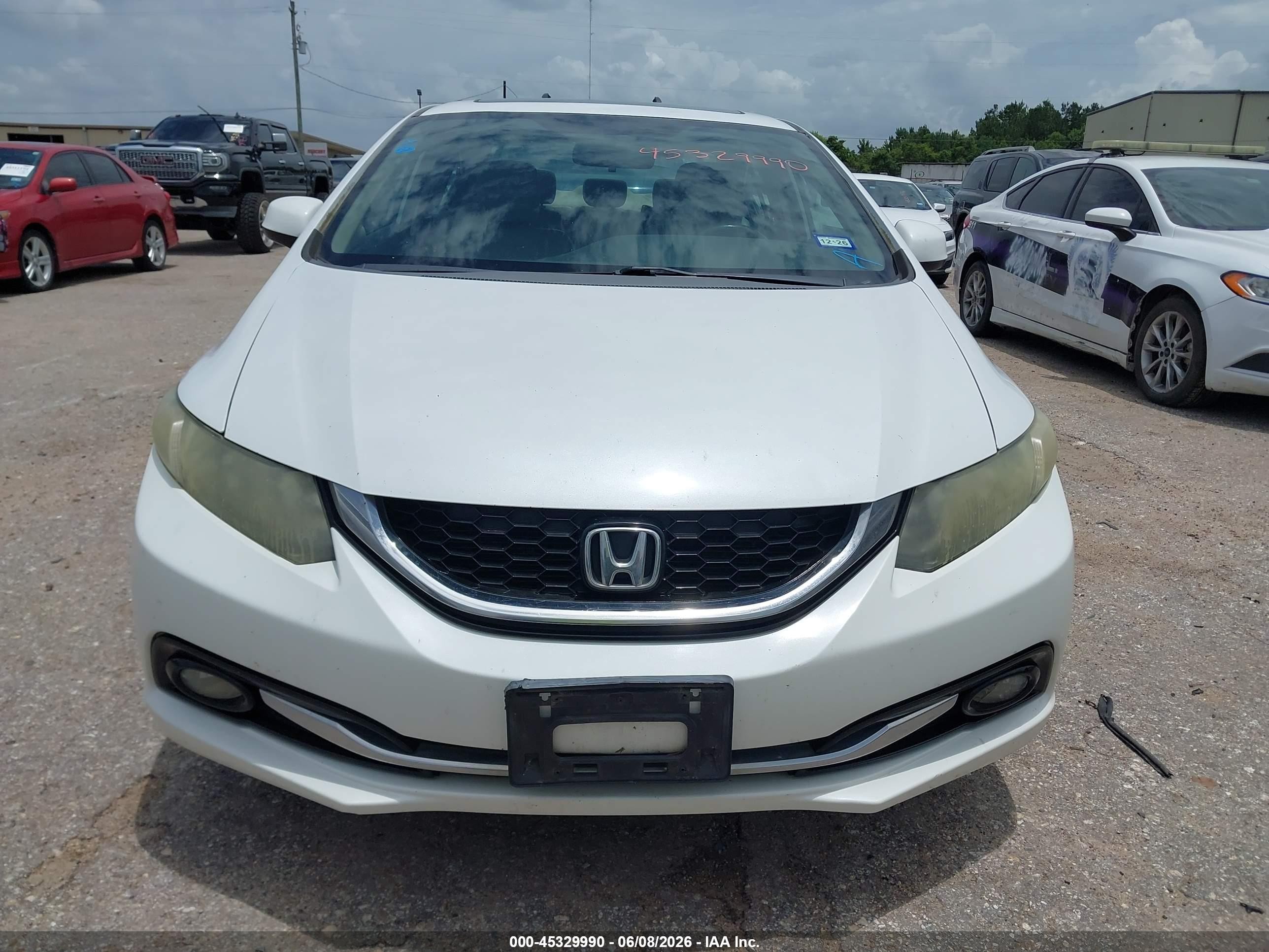 2013 Honda Civic Ex-l White vin: 19XFB2F94DE055098