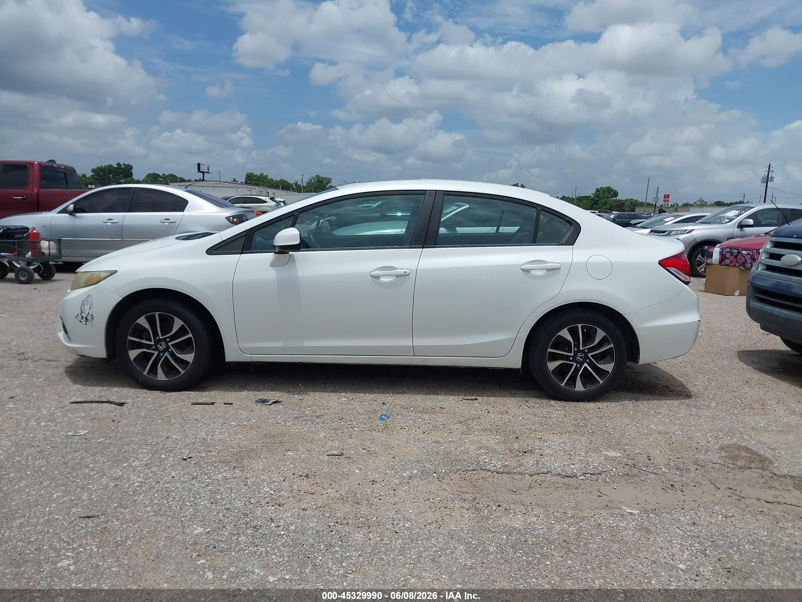 2013 Honda Civic Ex-l White vin: 19XFB2F94DE055098