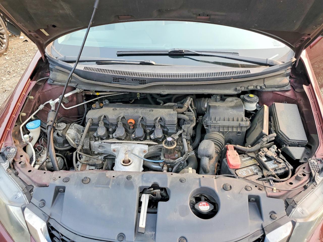 2013 Honda Civic Exl Maroon vin: 19XFB2F94DE200141