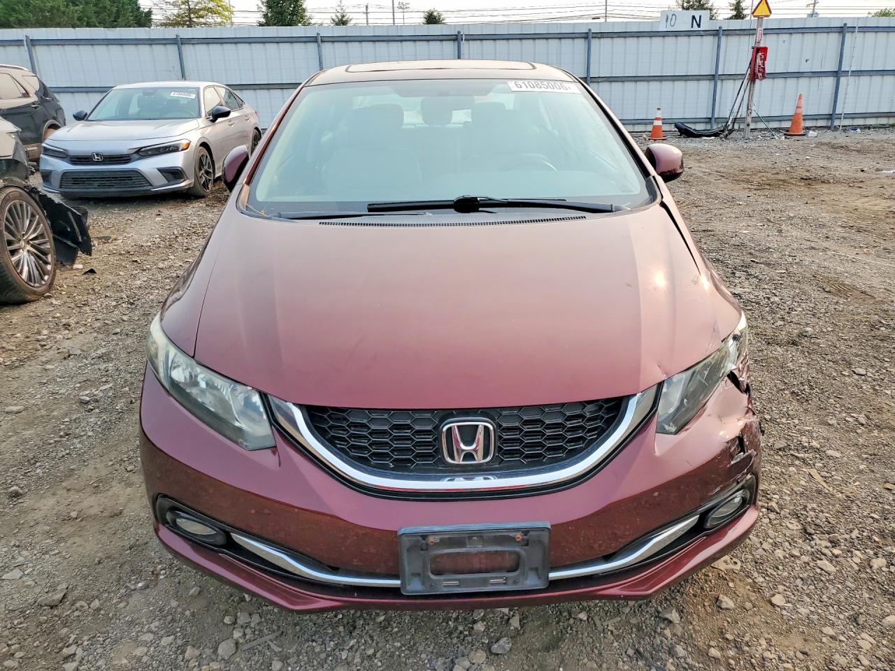 2013 Honda Civic Exl Maroon vin: 19XFB2F94DE200141
