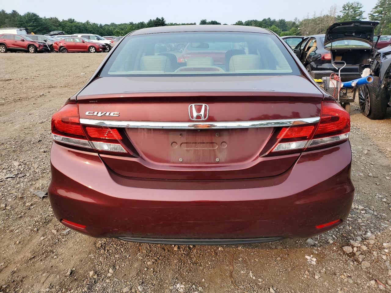 2013 Honda Civic Exl Maroon vin: 19XFB2F94DE200141