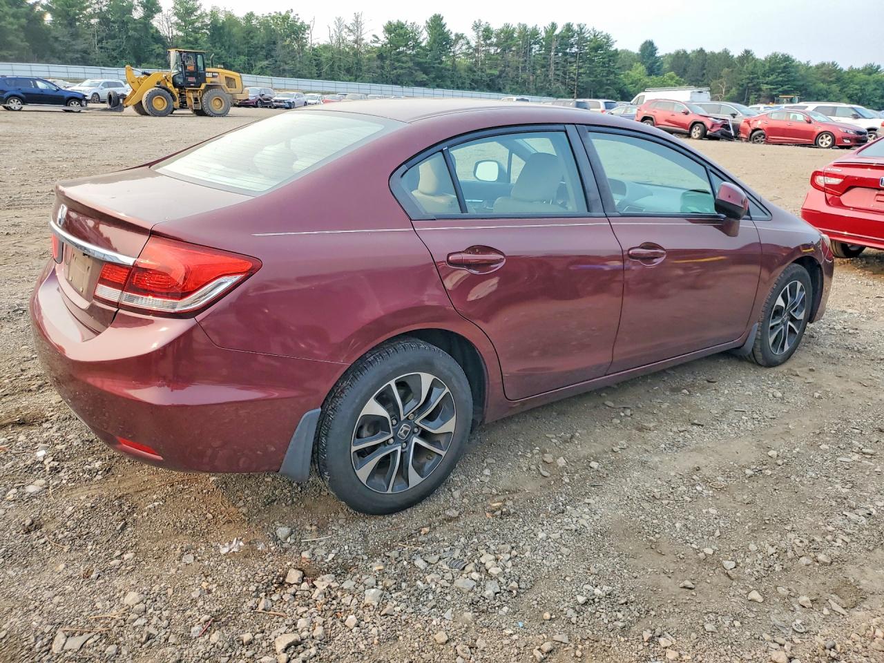 2013 Honda Civic Exl Maroon vin: 19XFB2F94DE200141