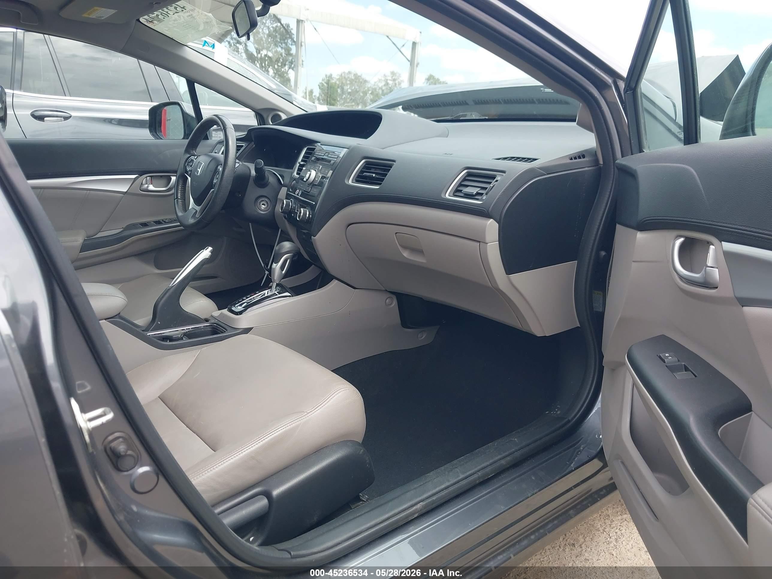 2013 Honda Civic Ex-l Gray vin: 19XFB2F94DE213567