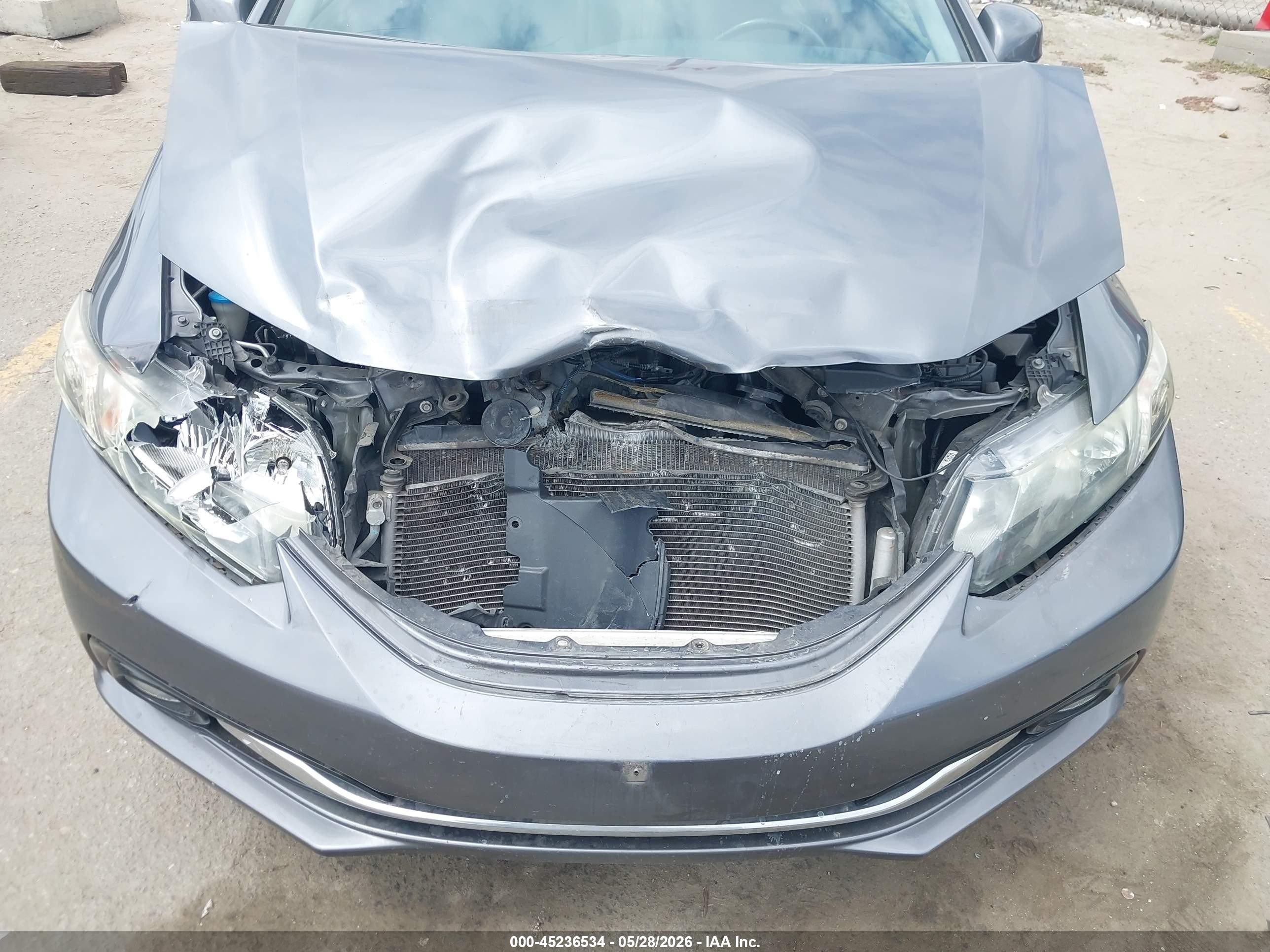 2013 Honda Civic Ex-l Gray vin: 19XFB2F94DE213567