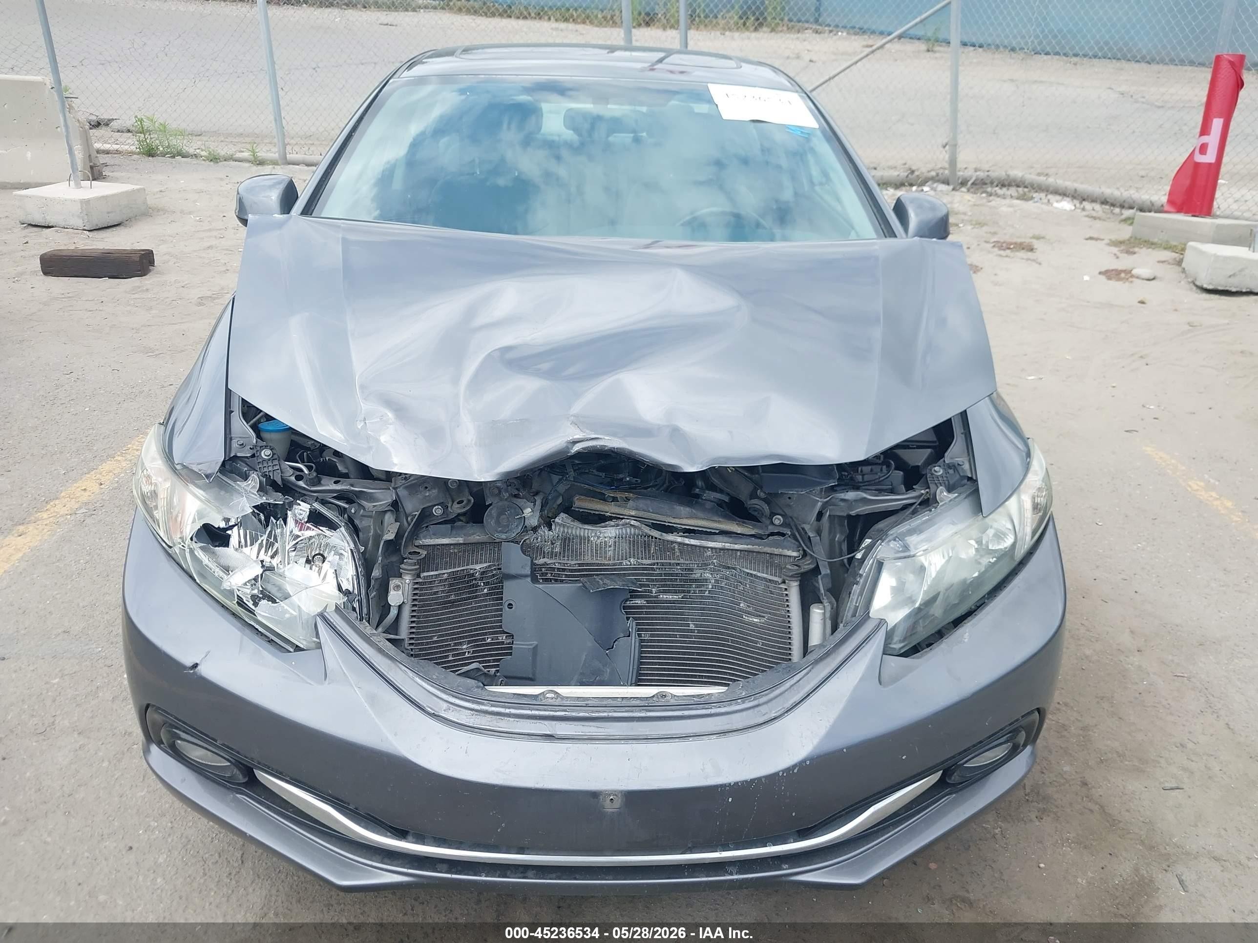 2013 Honda Civic Ex-l Gray vin: 19XFB2F94DE213567