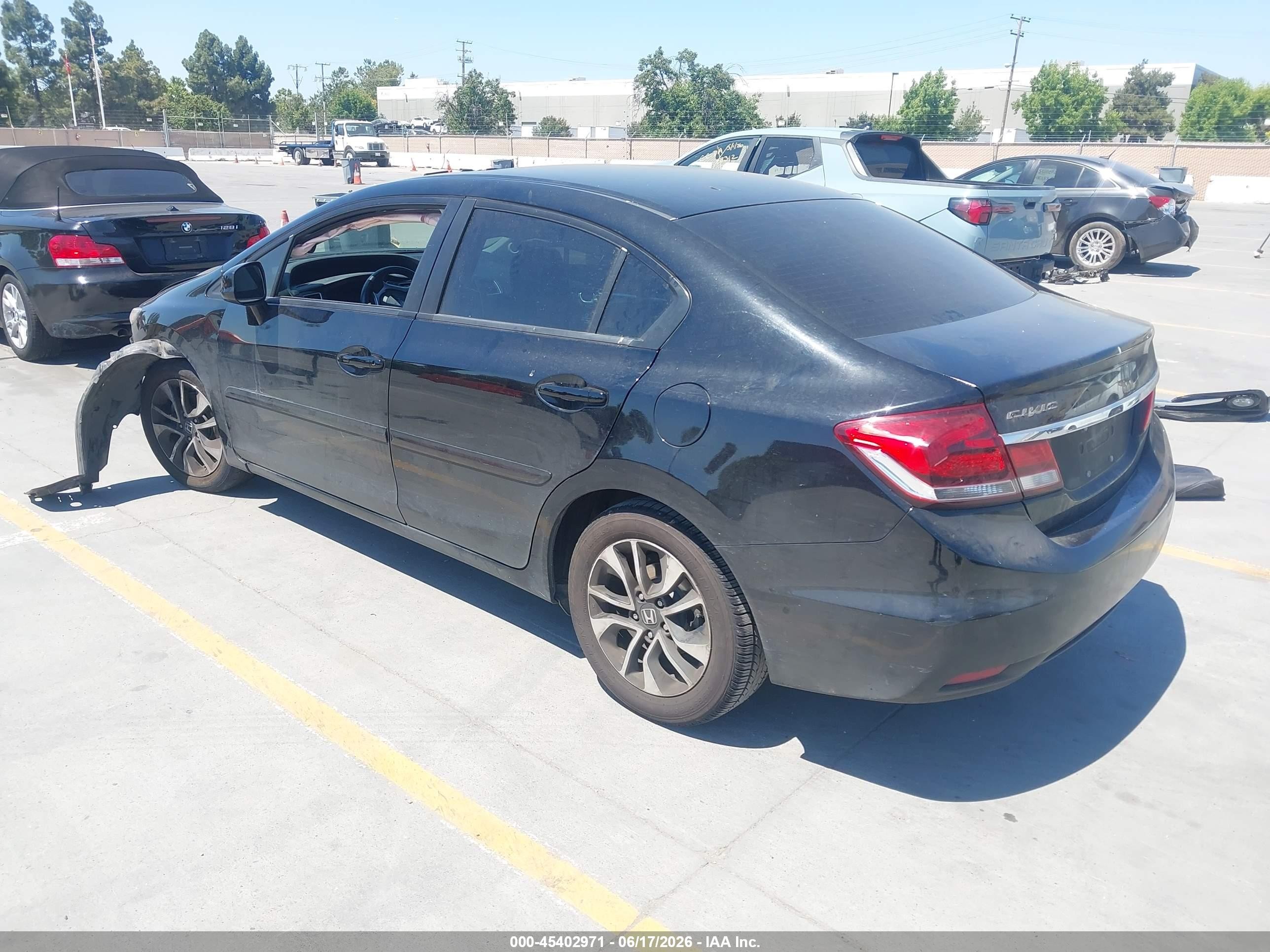 2013 Honda Civic Ex-l Black vin: 19XFB2F94DE215271