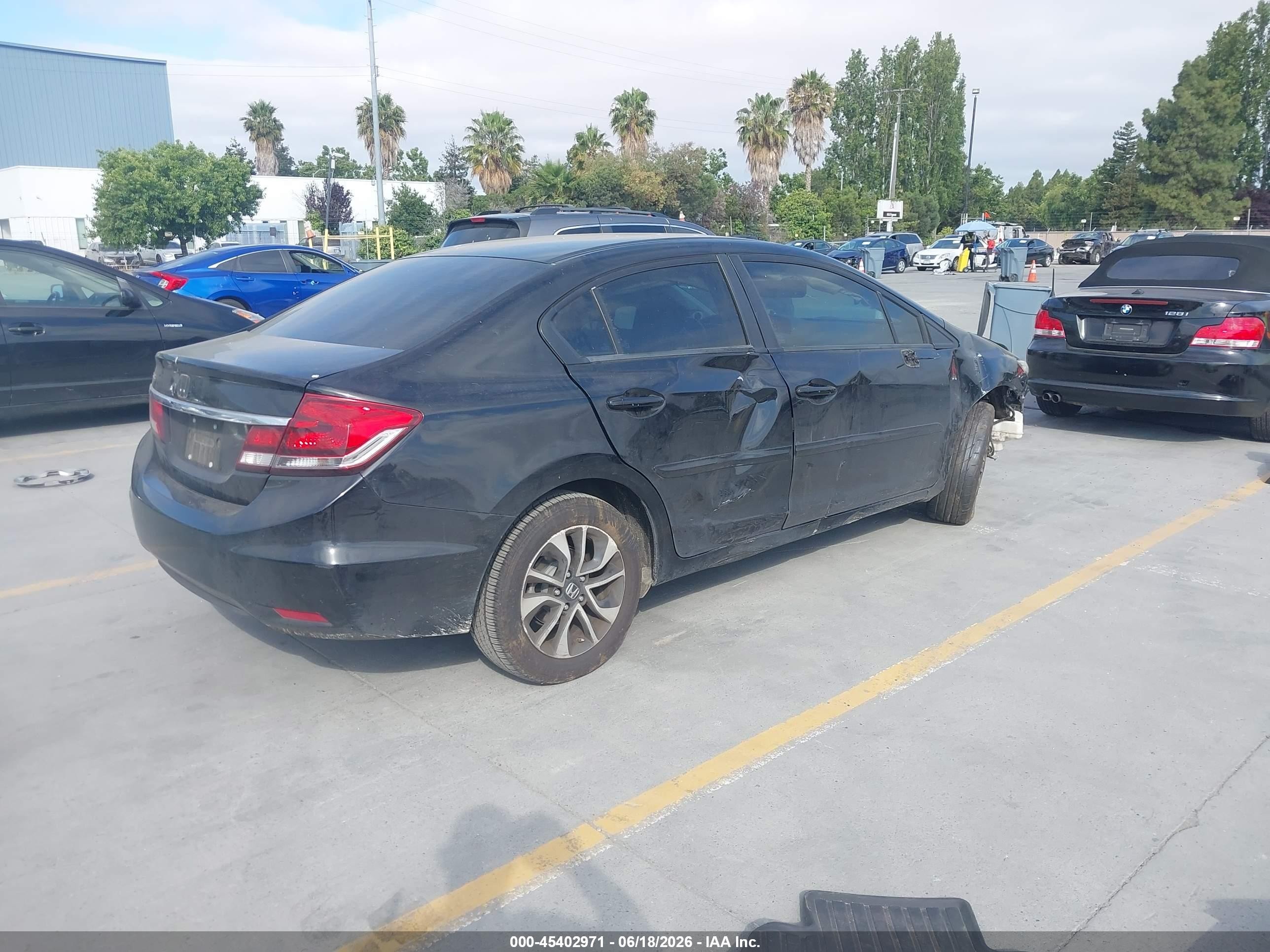 2013 Honda Civic Ex-l Black vin: 19XFB2F94DE215271