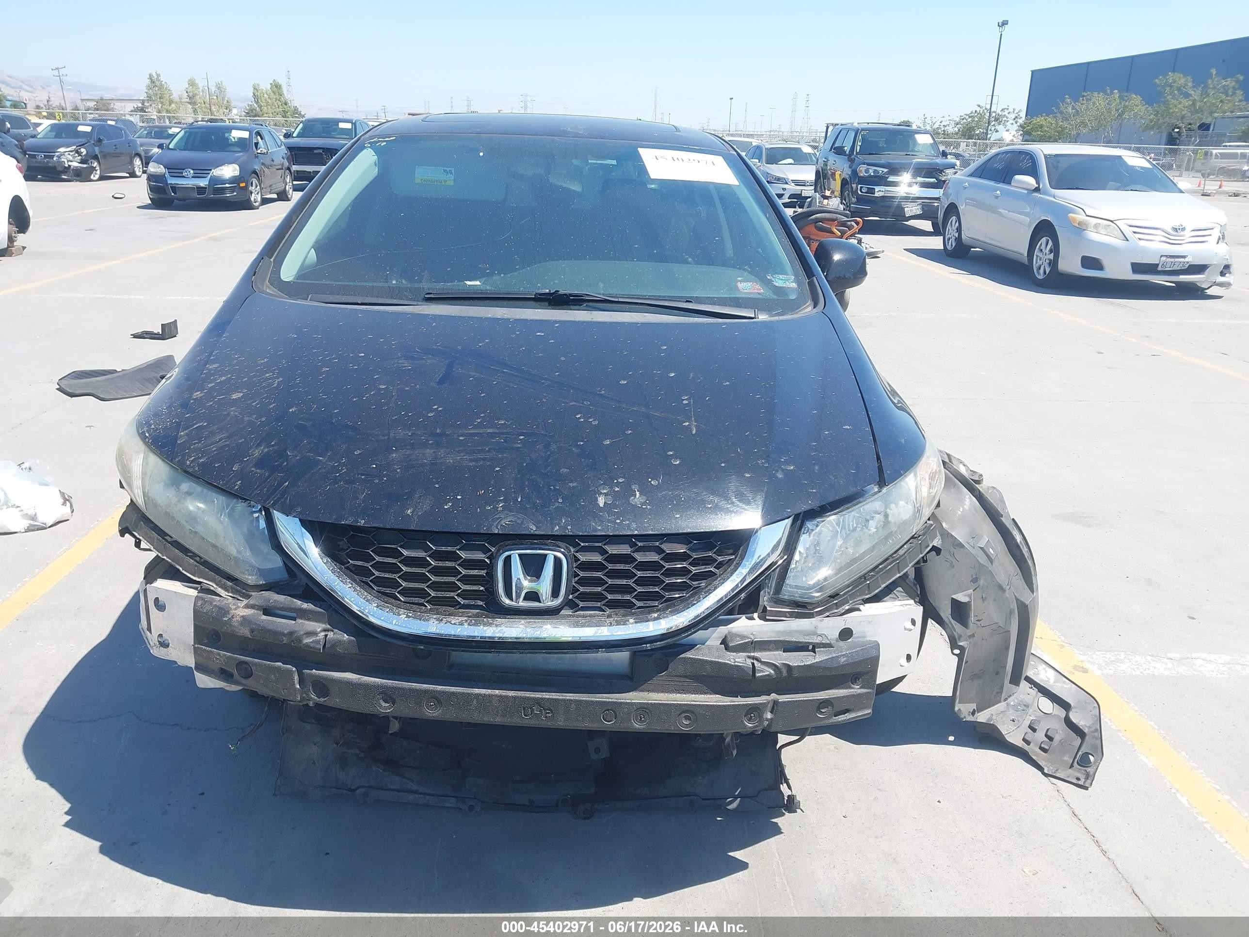 2013 Honda Civic Ex-l Black vin: 19XFB2F94DE215271