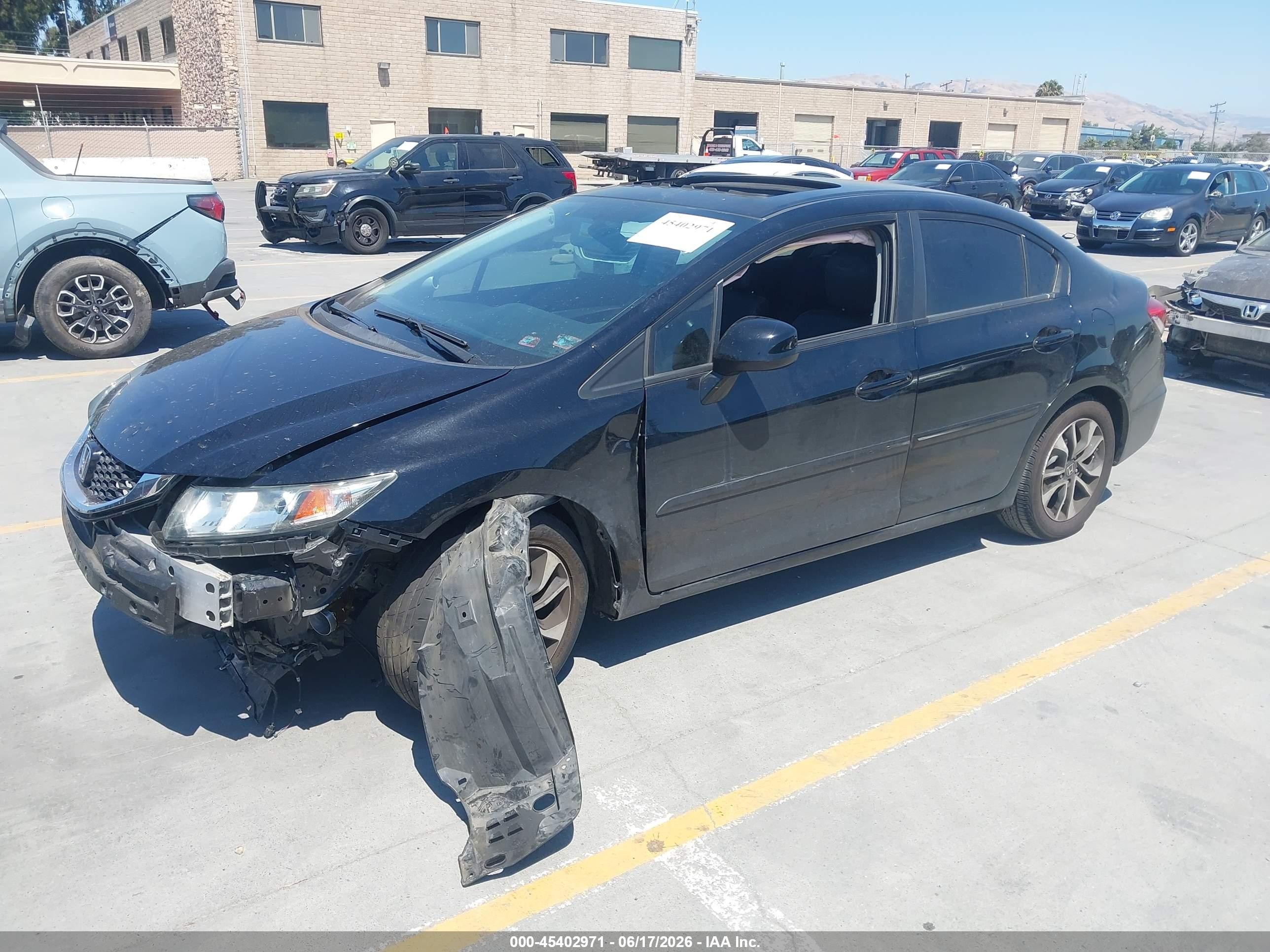 2013 Honda Civic Ex-l Black vin: 19XFB2F94DE215271