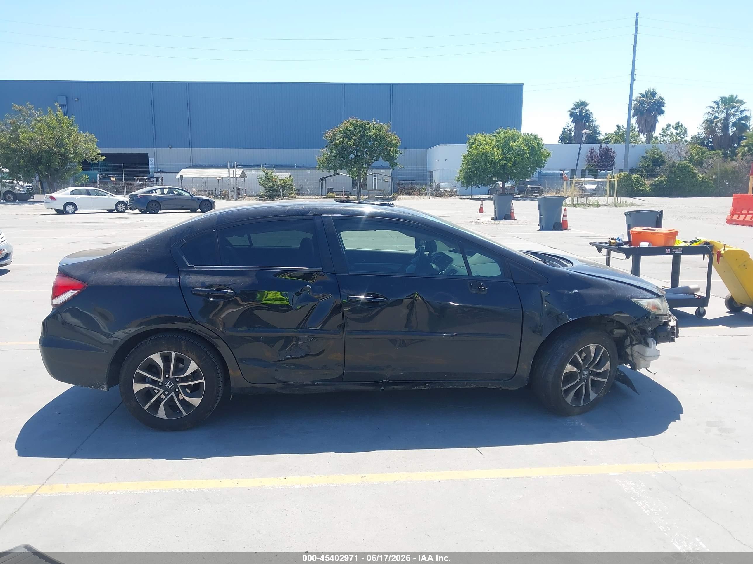 2013 Honda Civic Ex-l Black vin: 19XFB2F94DE215271