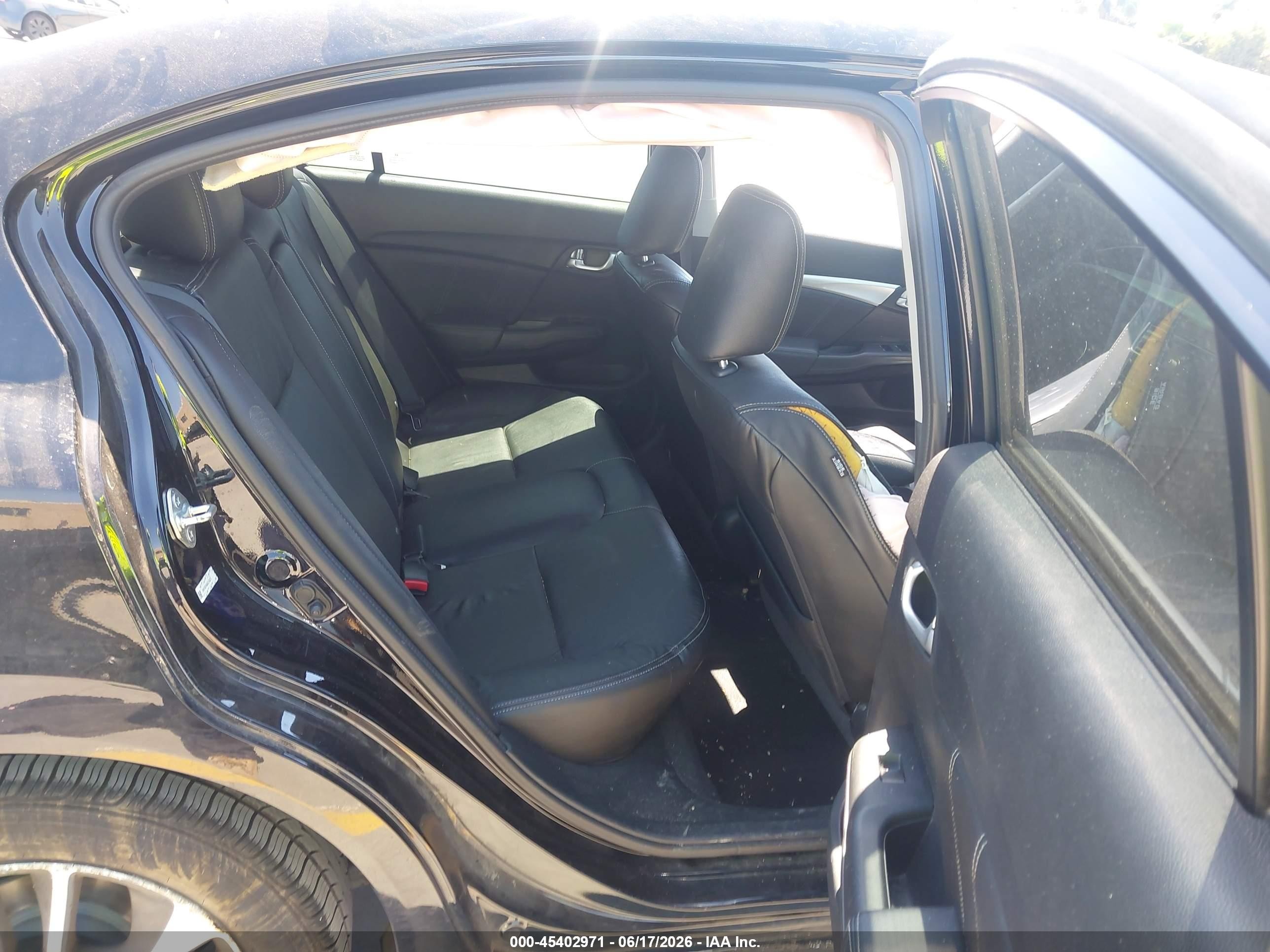 2013 Honda Civic Ex-l Black vin: 19XFB2F94DE215271