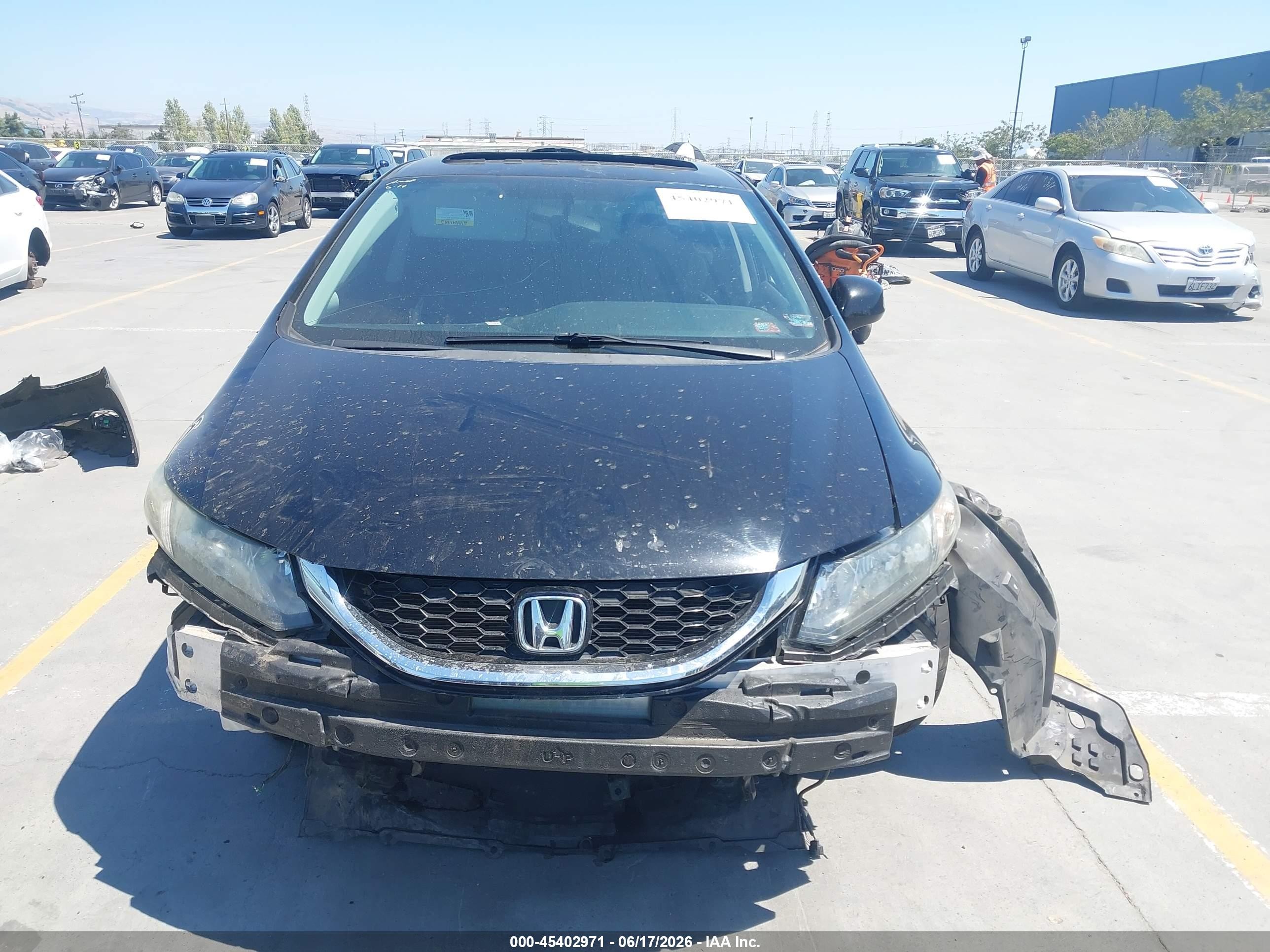 2013 Honda Civic Ex-l Black vin: 19XFB2F94DE215271