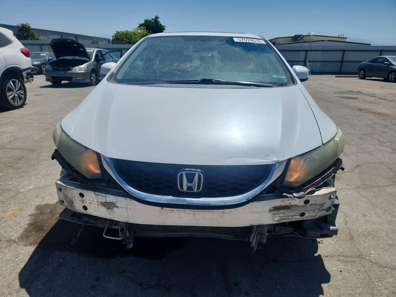2013 Honda Civic Exl White vin: 19XFB2F94DE245614