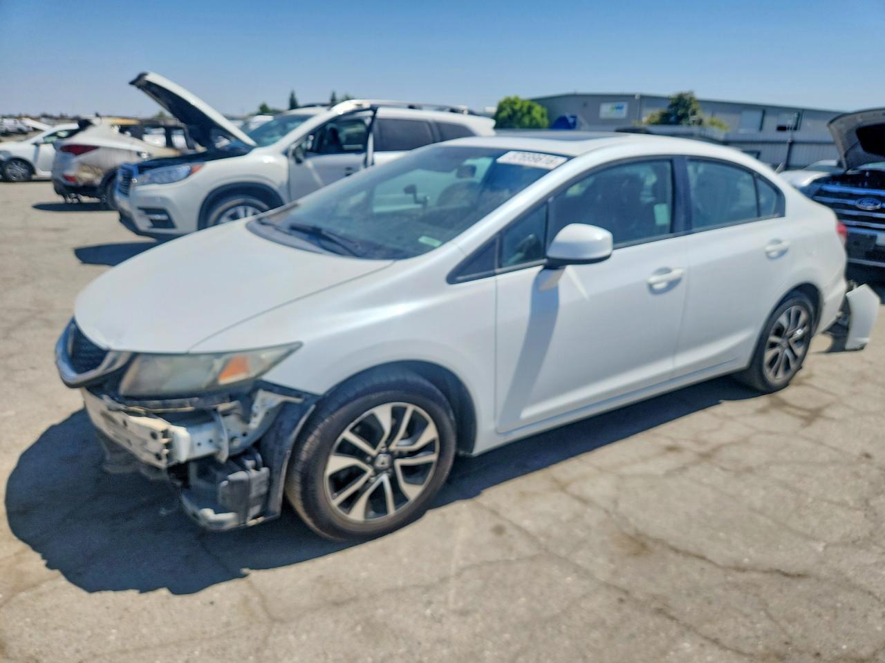 2013 Honda Civic Exl White vin: 19XFB2F94DE245614