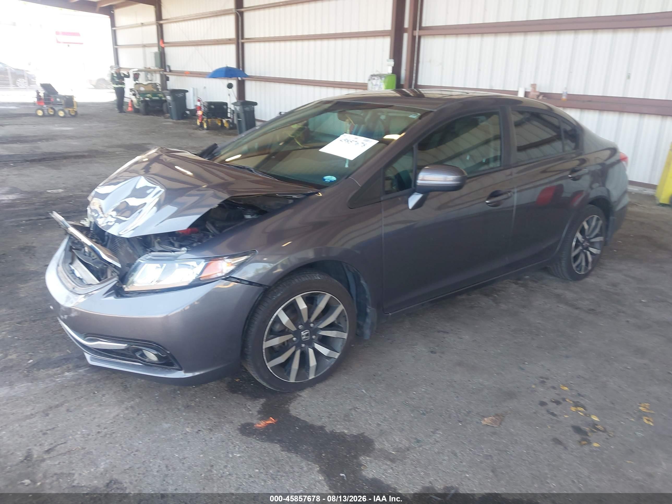 2014 Honda Civic Ex-l Gray vin: 19XFB2F94EE010101