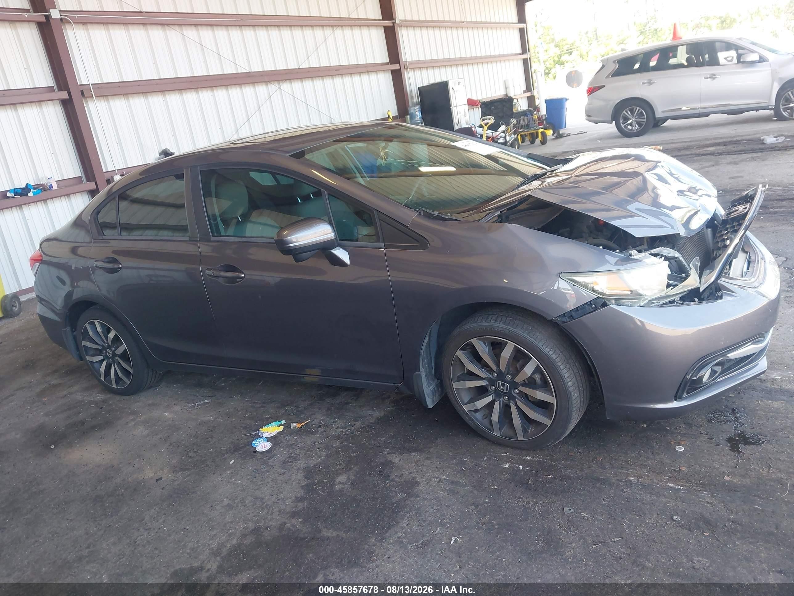 2014 Honda Civic Ex-l Gray vin: 19XFB2F94EE010101