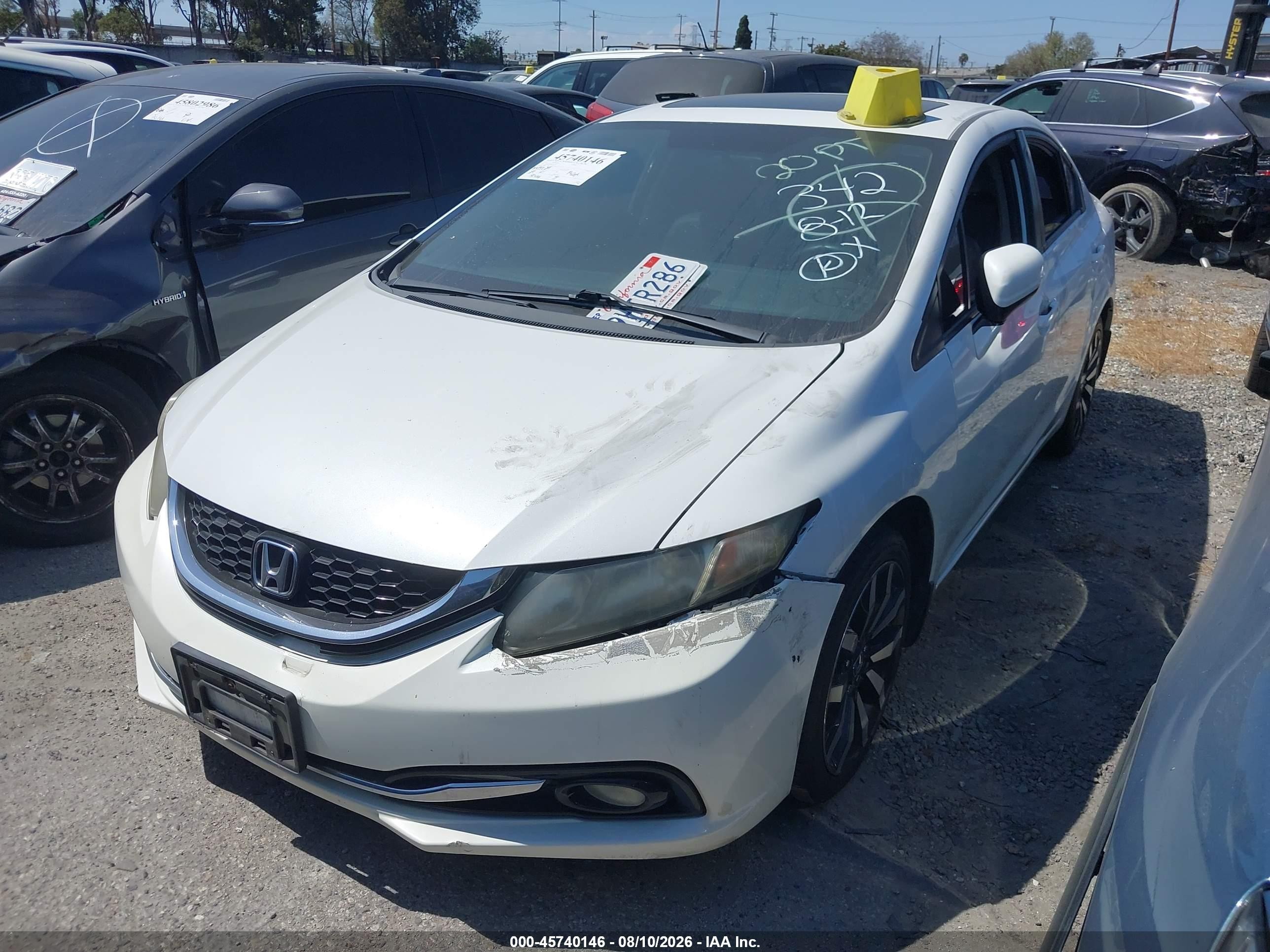 2014 Honda Civic Ex-l White vin: 19XFB2F94EE271793
