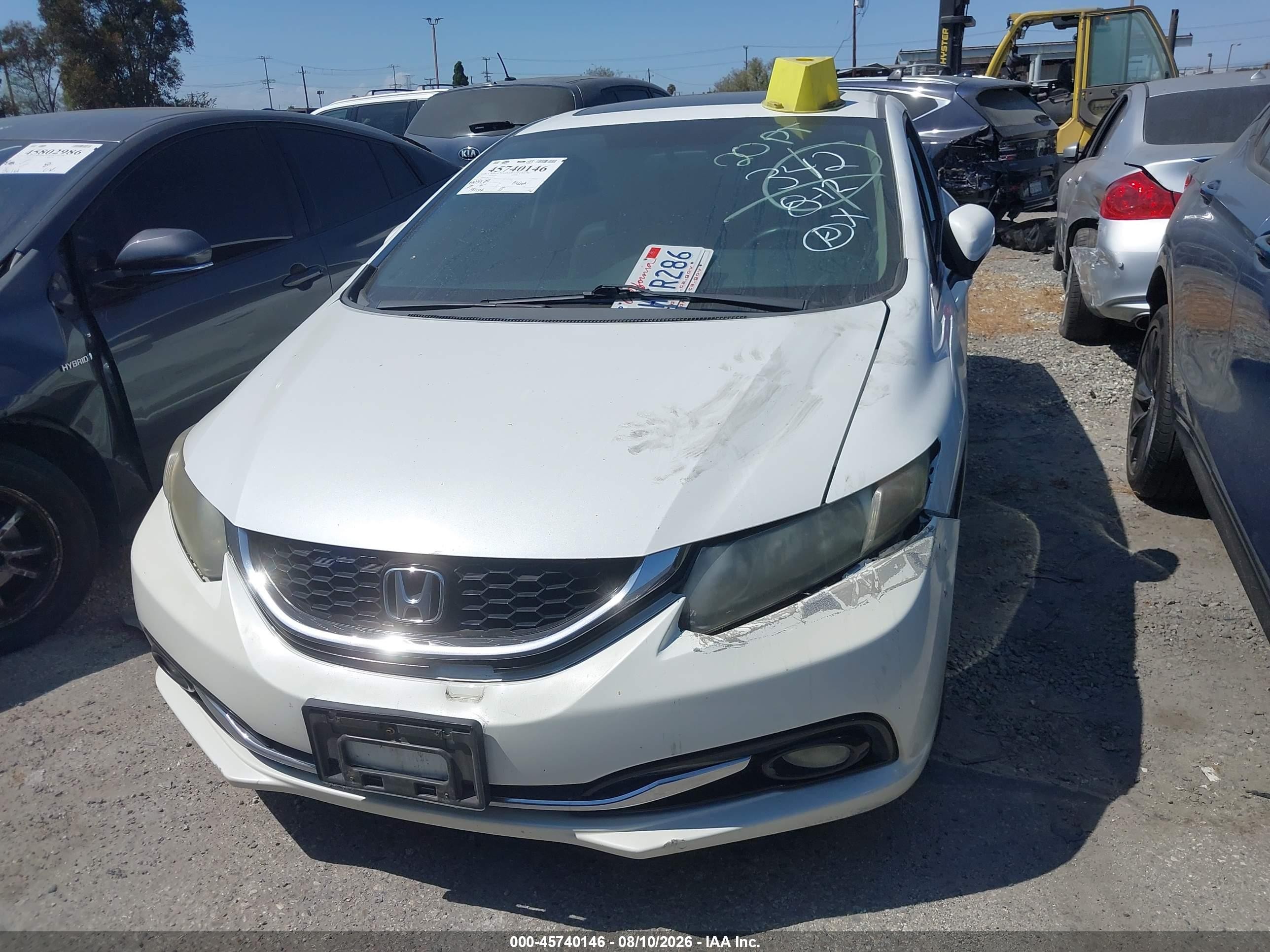 2014 Honda Civic Ex-l White vin: 19XFB2F94EE271793