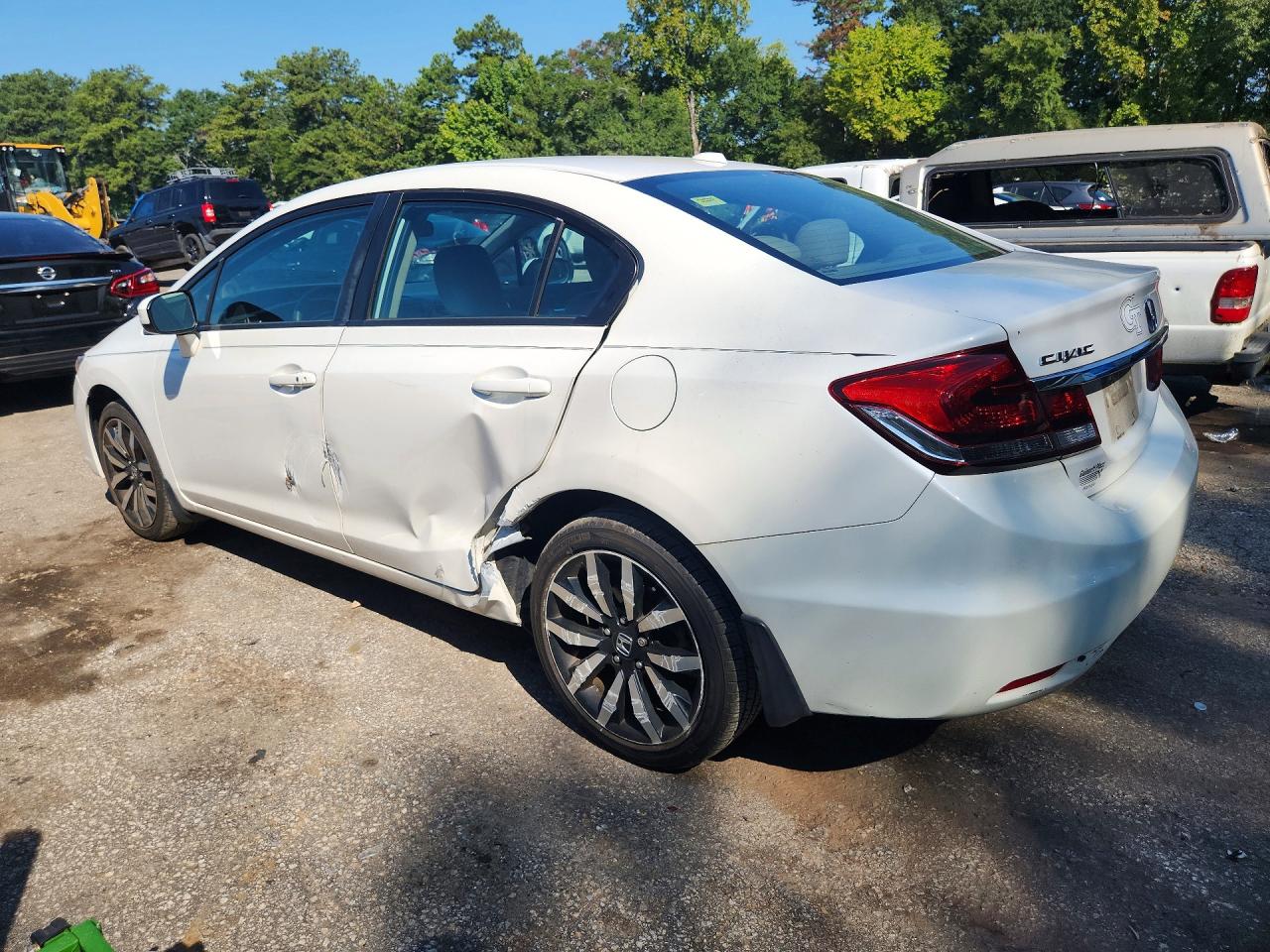 2015 Honda Civic Exl White vin: 19XFB2F94FE044783