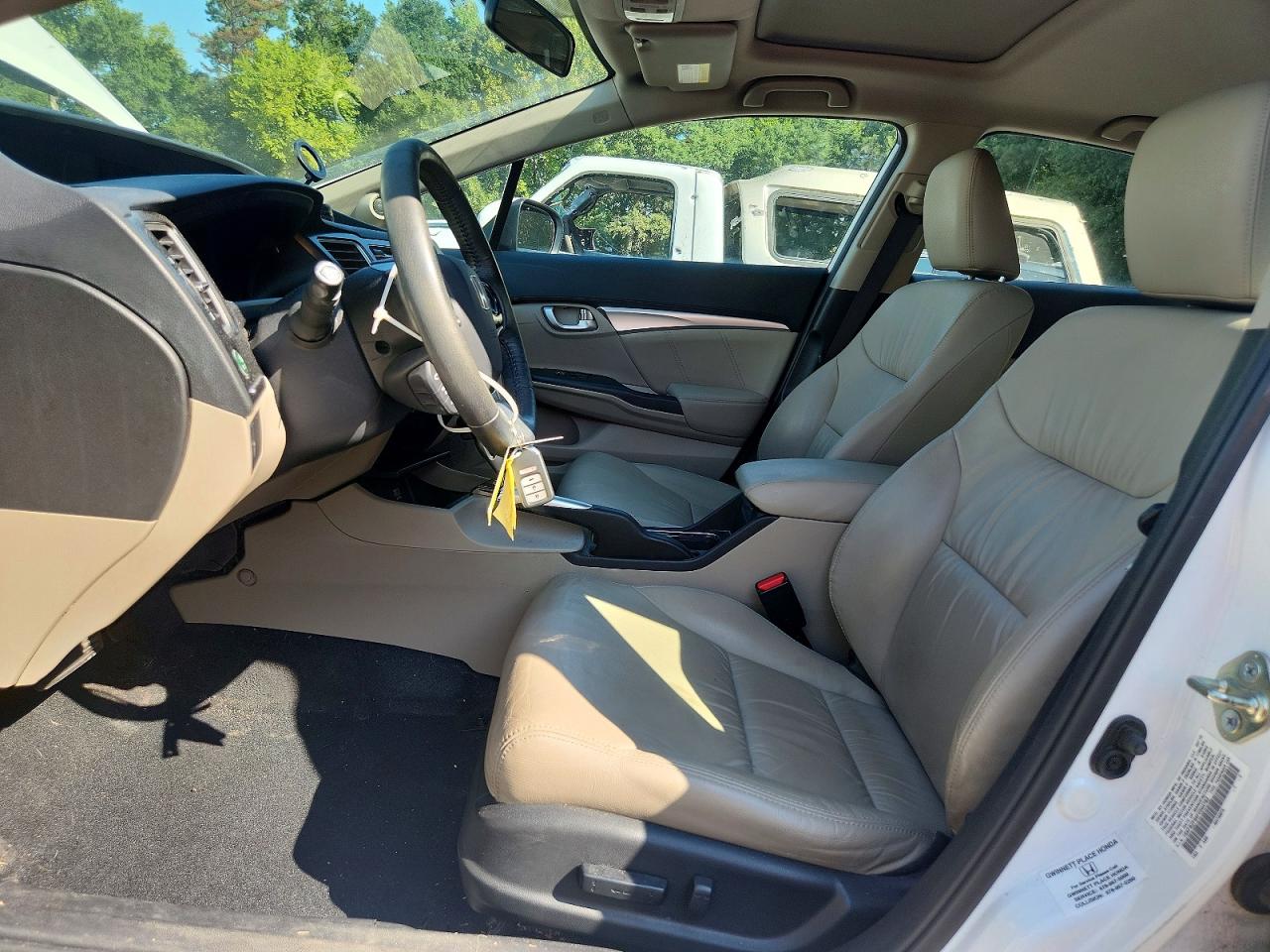 2015 Honda Civic Exl White vin: 19XFB2F94FE044783