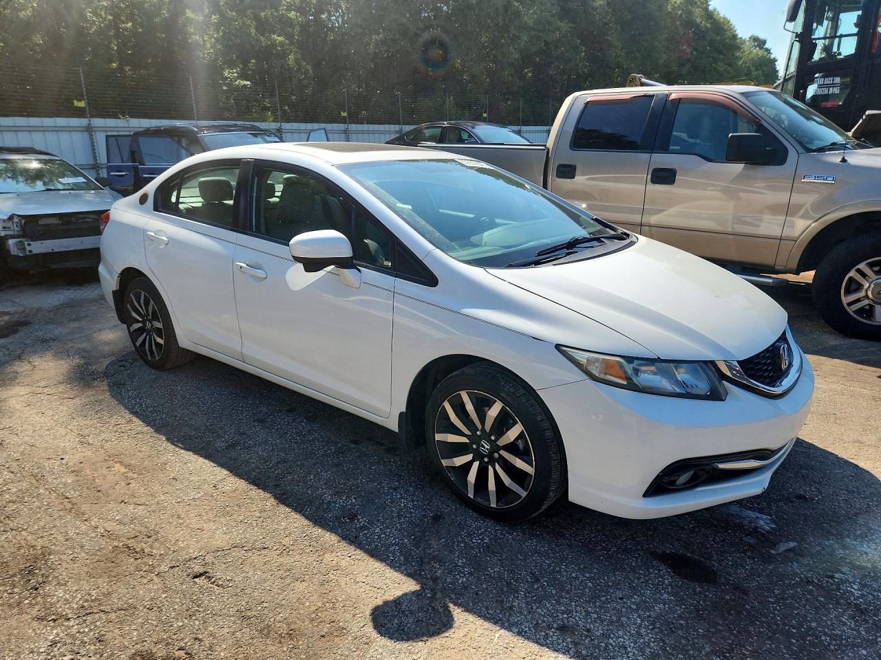 2015 Honda Civic Exl White vin: 19XFB2F94FE044783