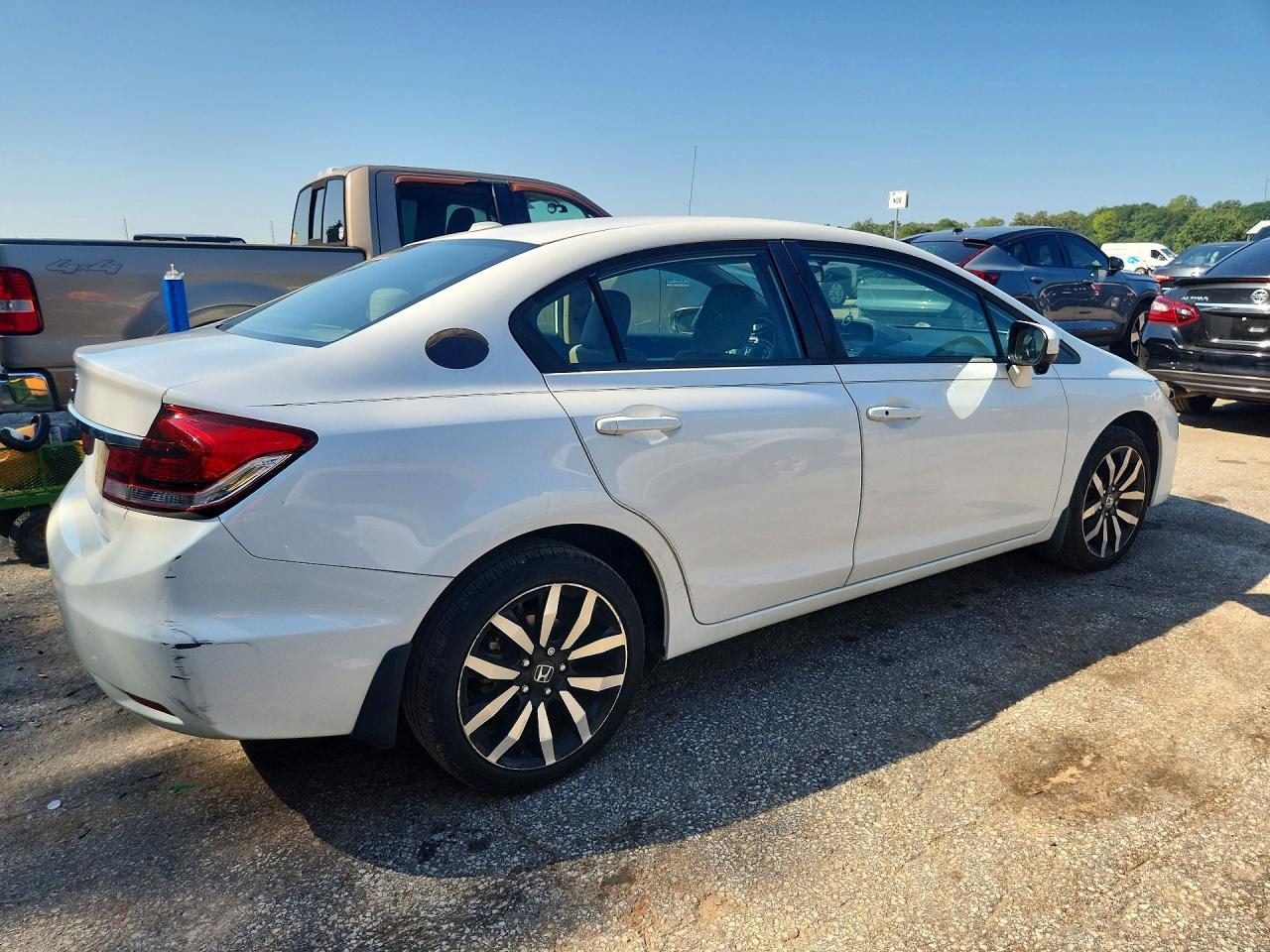 2015 Honda Civic Exl White vin: 19XFB2F94FE044783
