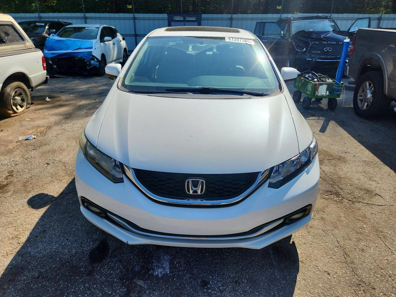 2015 Honda Civic Exl White vin: 19XFB2F94FE044783
