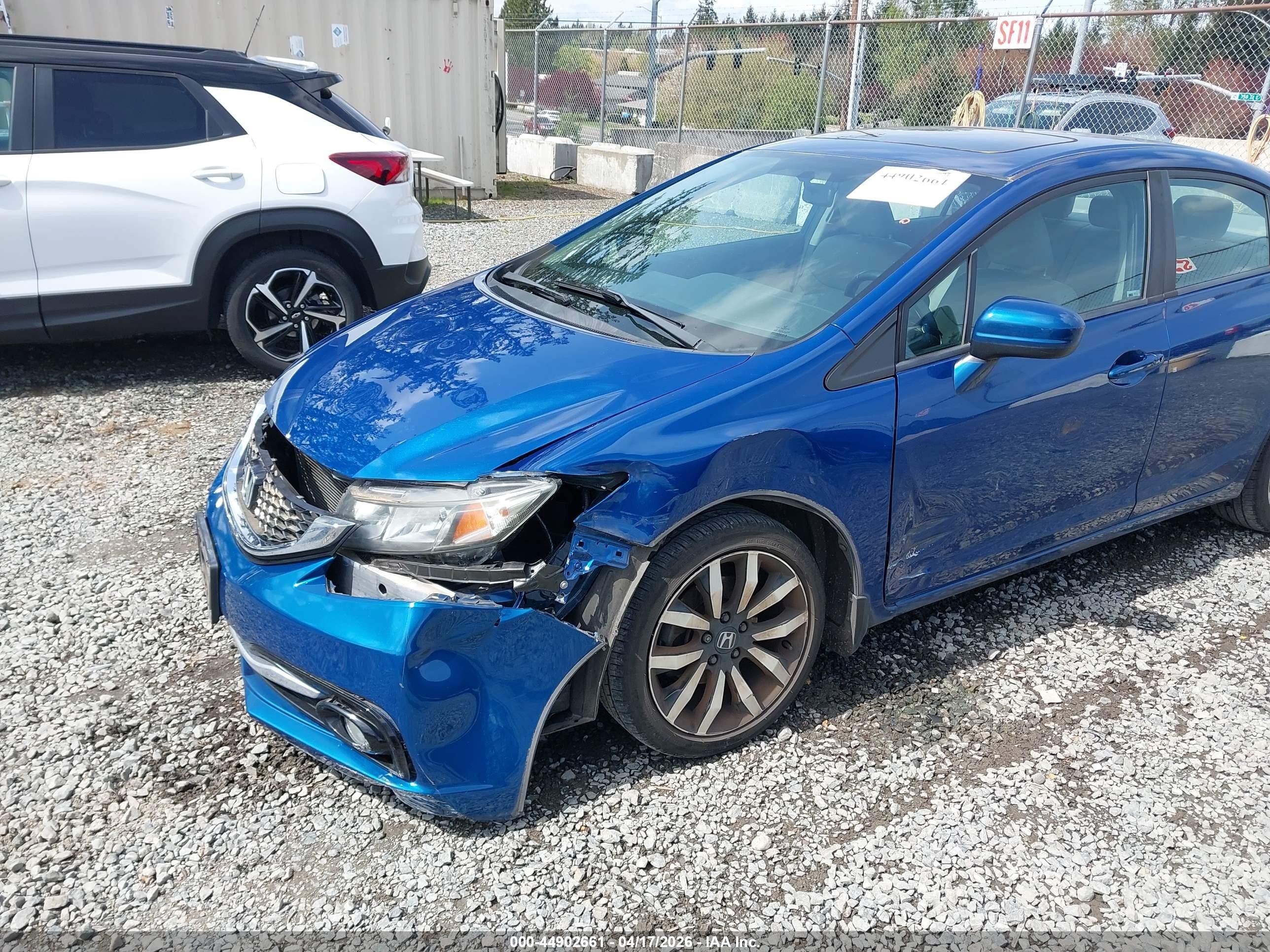 2015 Honda Civic Ex-l Blue vin: 19XFB2F94FE211255