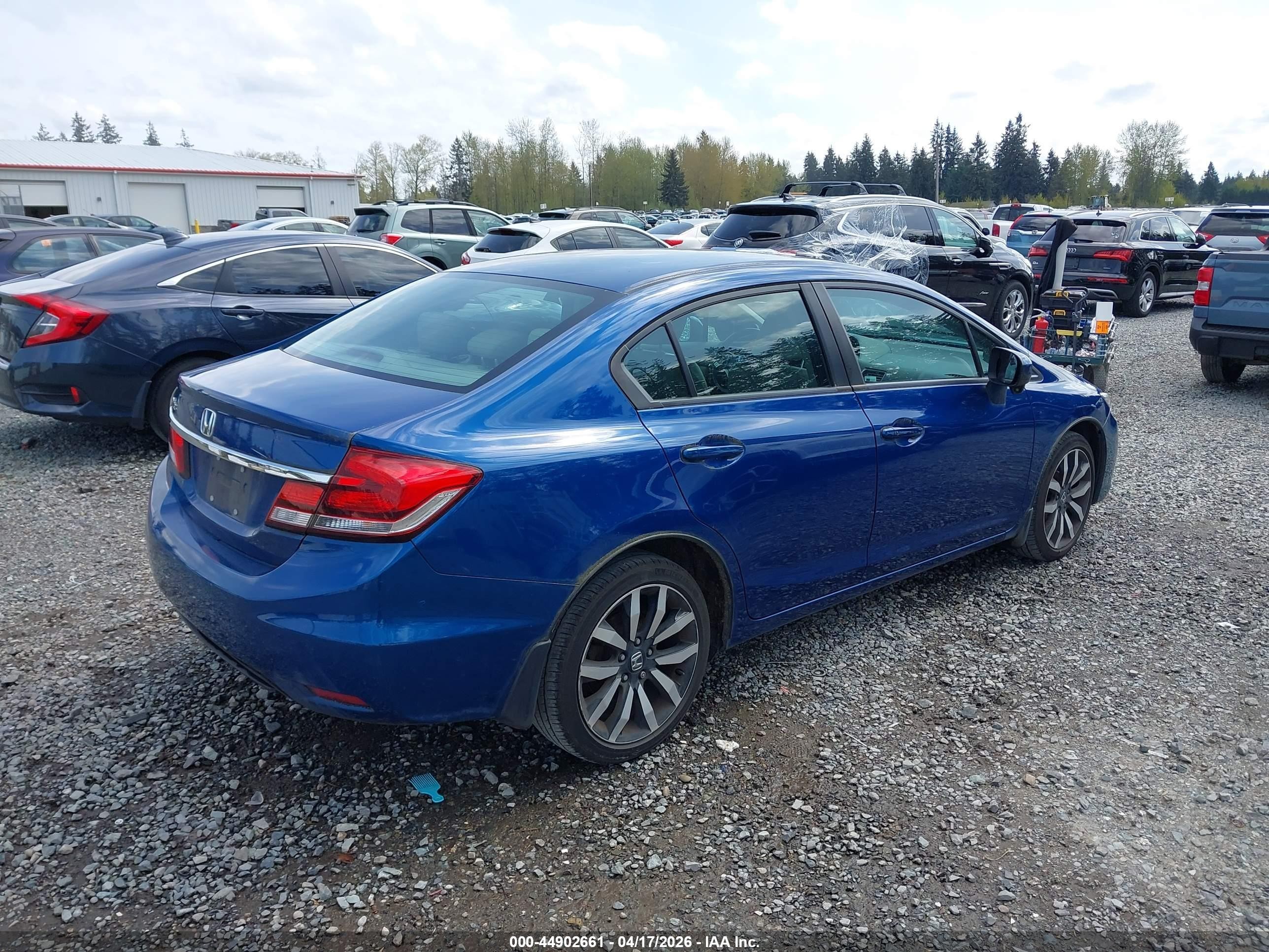 2015 Honda Civic Ex-l Blue vin: 19XFB2F94FE211255