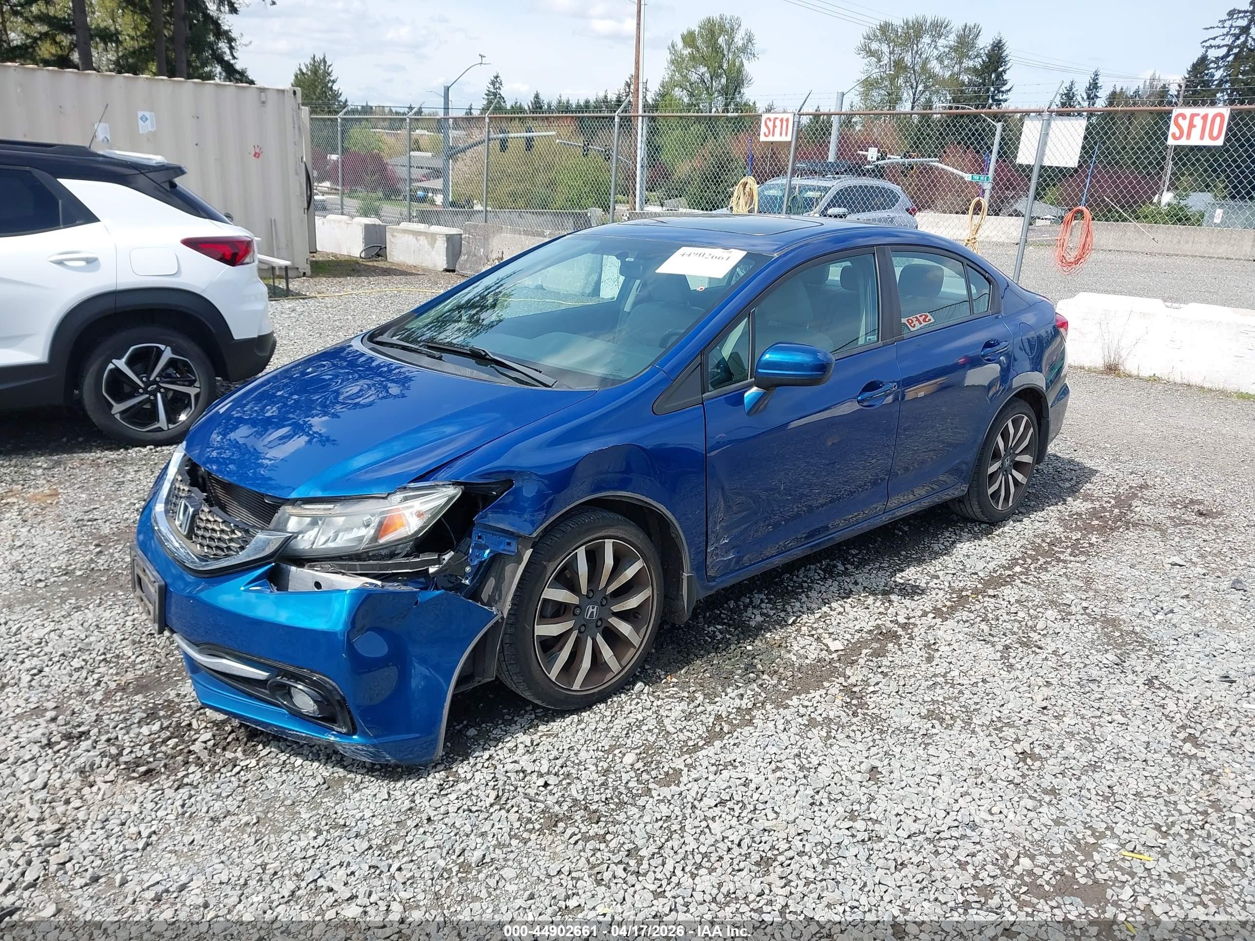 2015 Honda Civic Ex-l Blue vin: 19XFB2F94FE211255