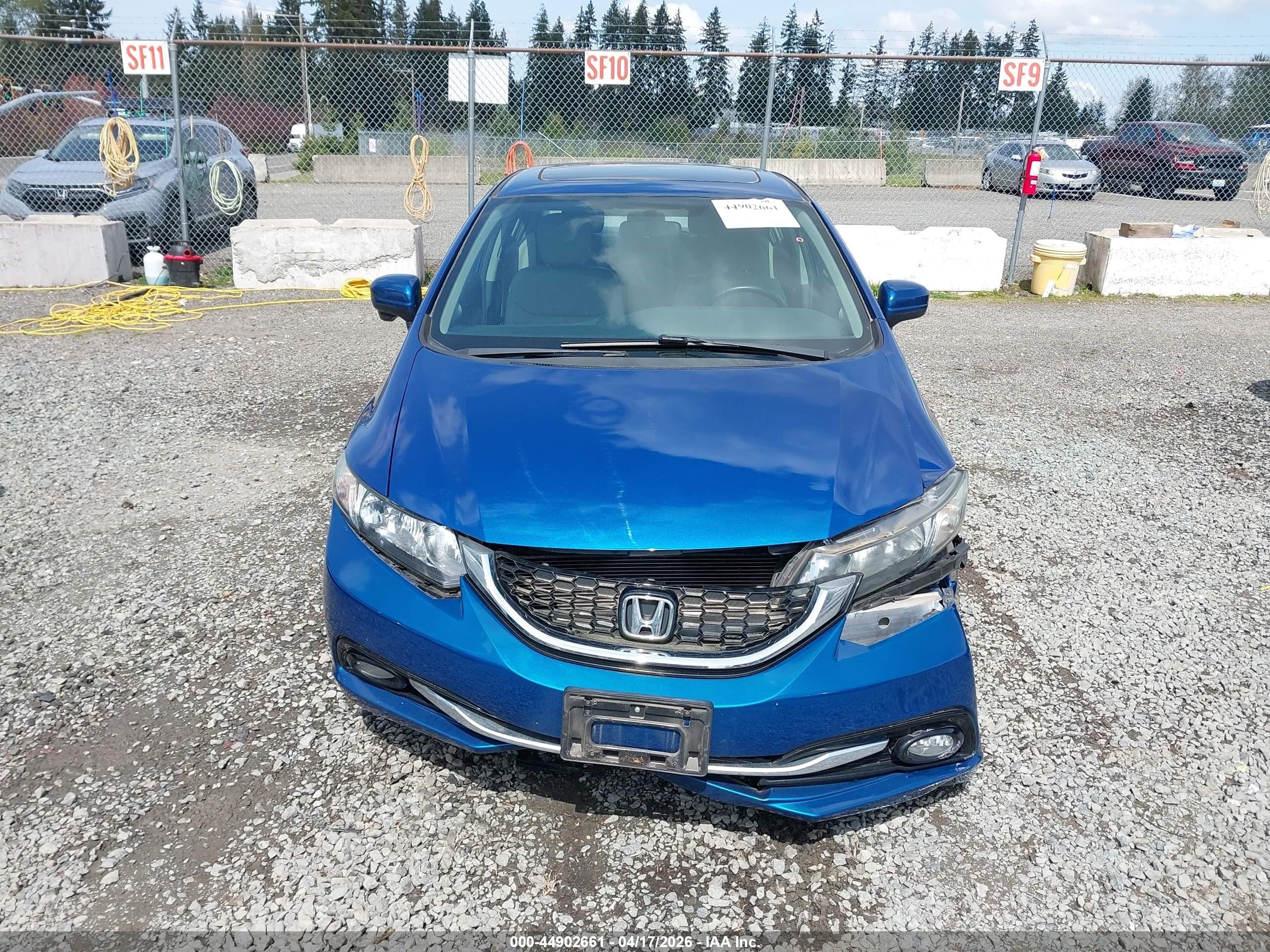 2015 Honda Civic Ex-l Blue vin: 19XFB2F94FE211255