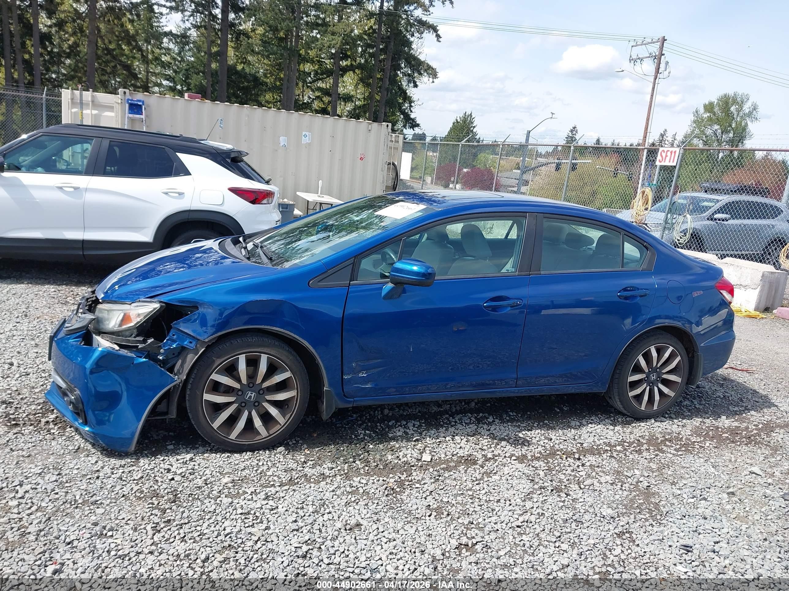 2015 Honda Civic Ex-l Blue vin: 19XFB2F94FE211255