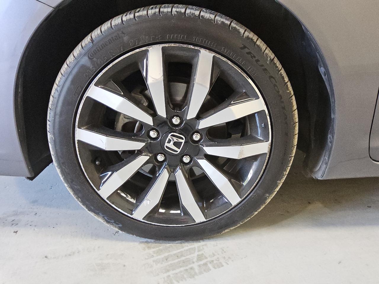 2015 Honda Civic Exl Gray vin: 19XFB2F94FE212759 Damage: Left Front Wheel, Curb Rash, 9 To 10 Inches