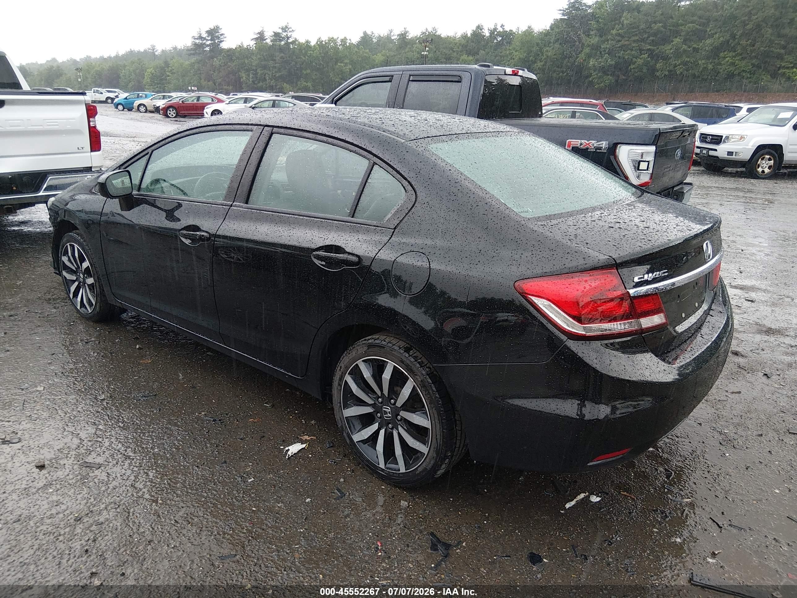 2015 Honda Civic Ex-l Black vin: 19XFB2F94FE214480