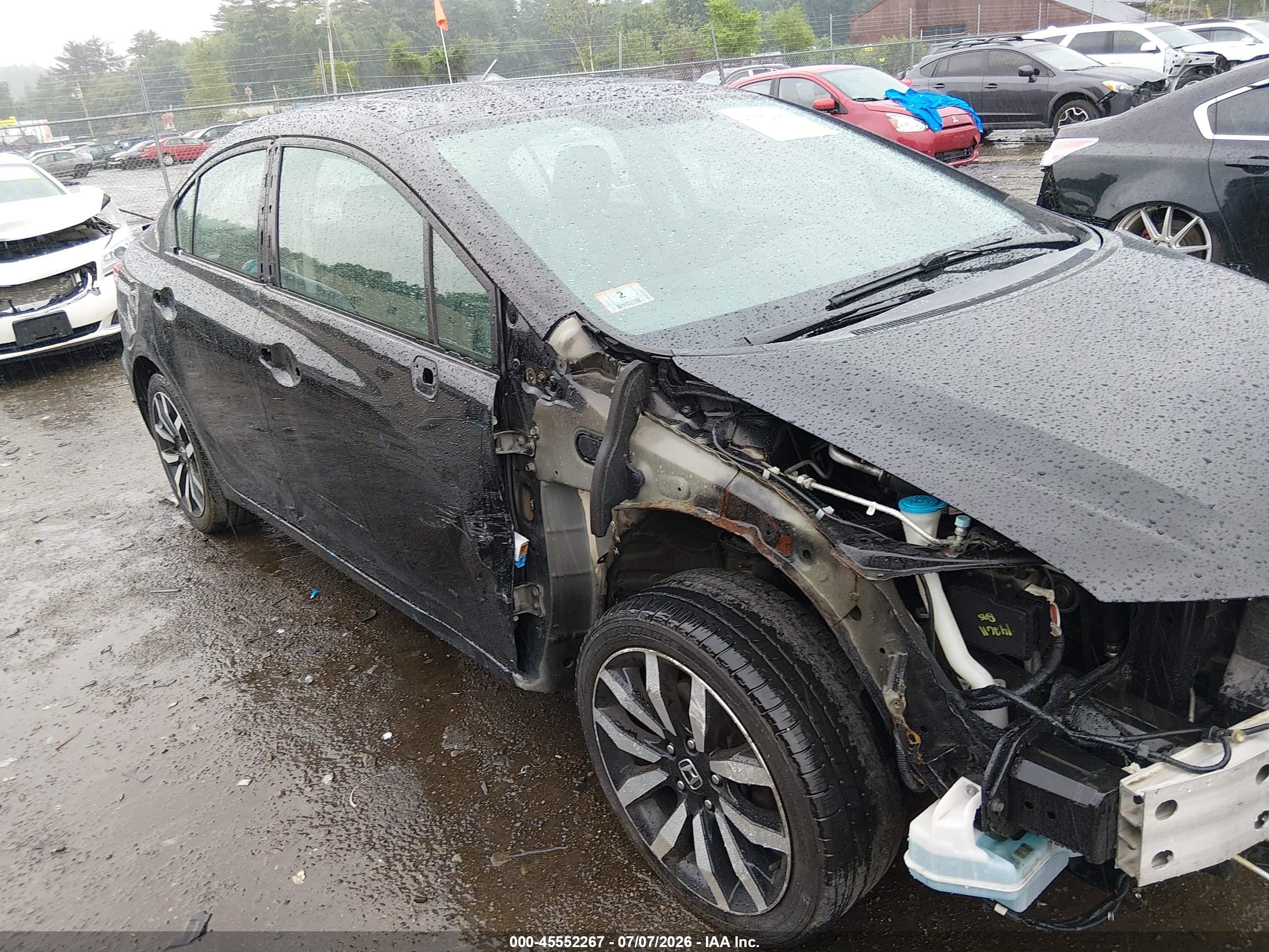 2015 Honda Civic Ex-l Black vin: 19XFB2F94FE214480