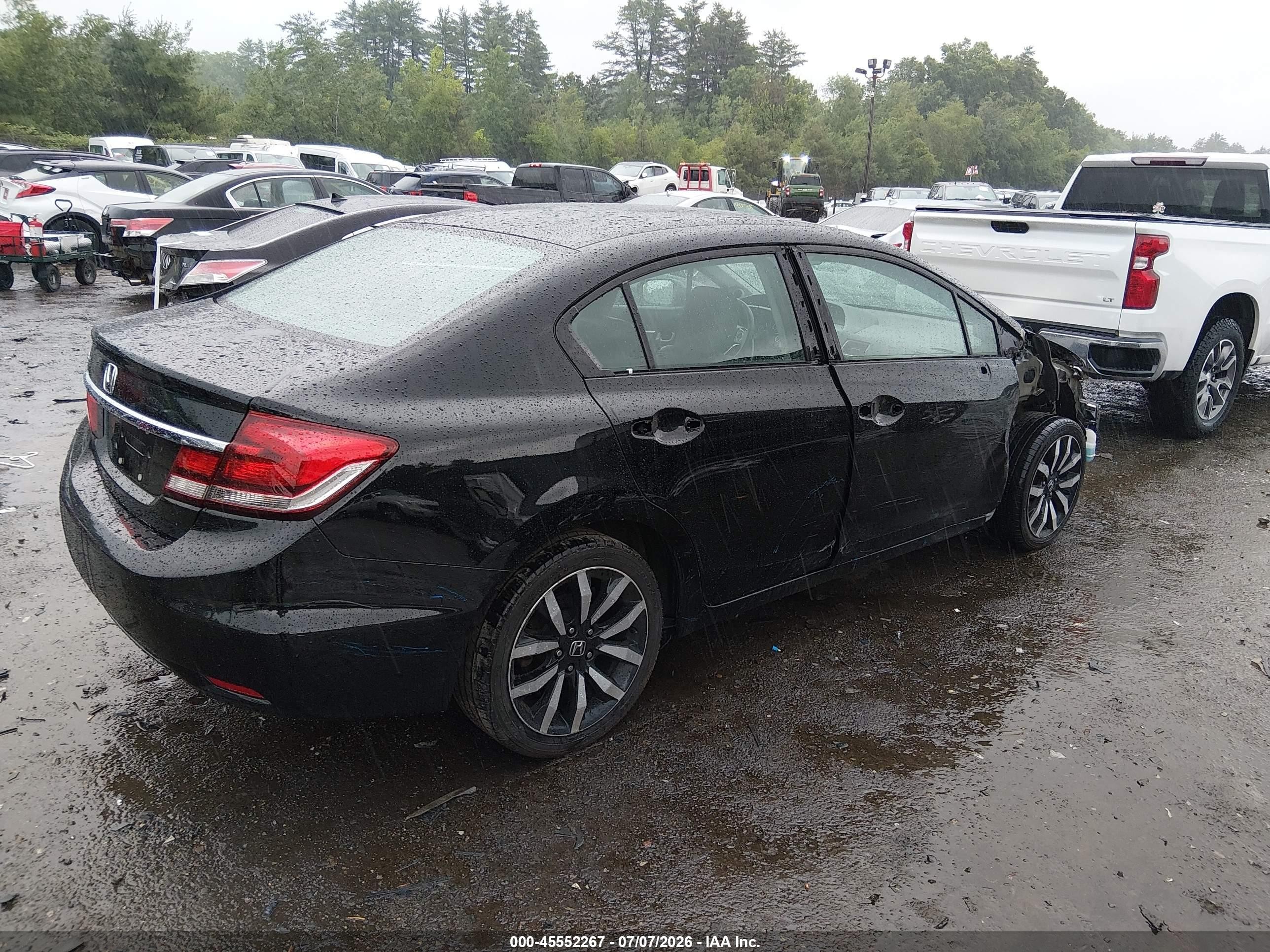2015 Honda Civic Ex-l Black vin: 19XFB2F94FE214480