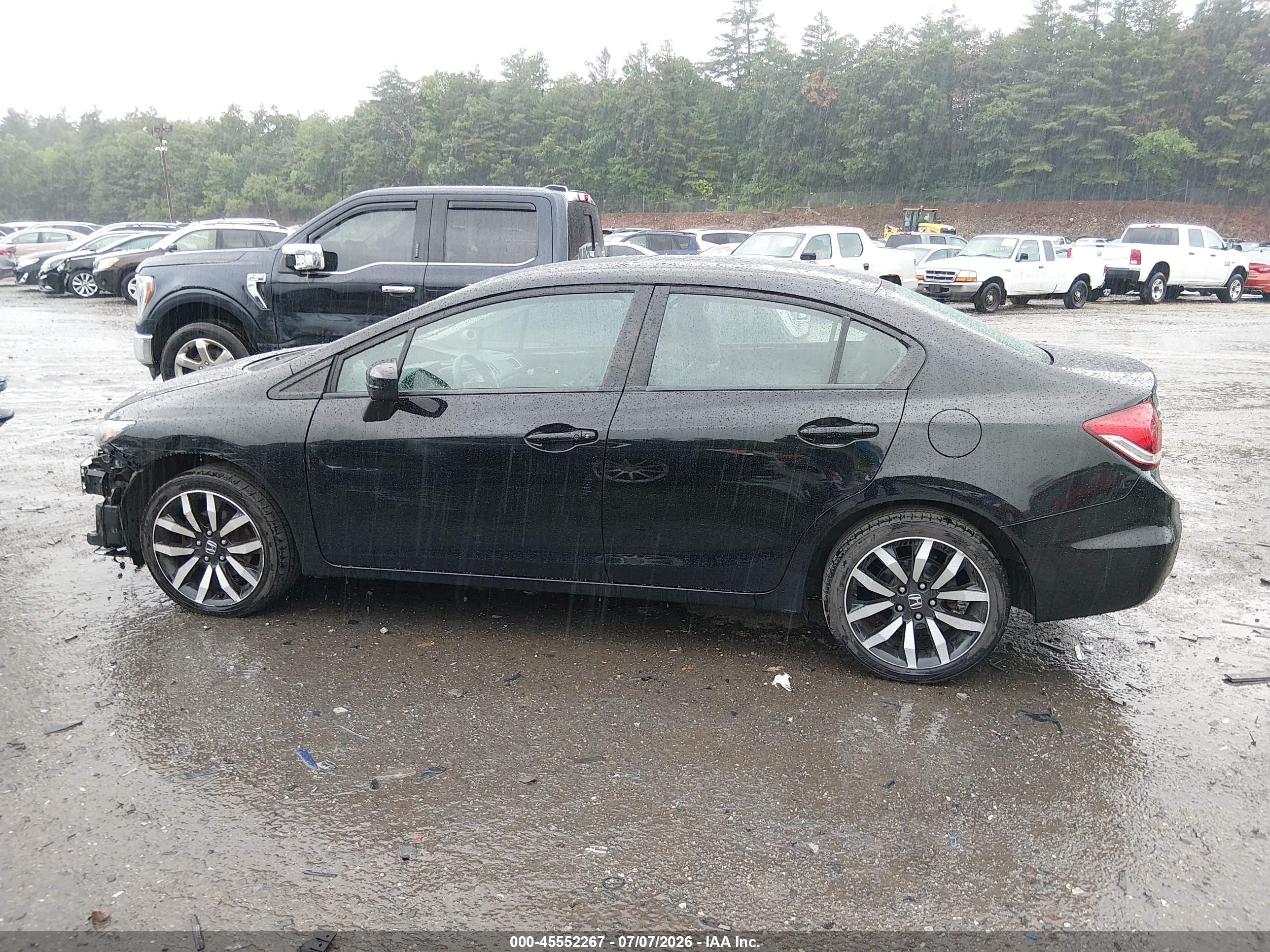 2015 Honda Civic Ex-l Black vin: 19XFB2F94FE214480