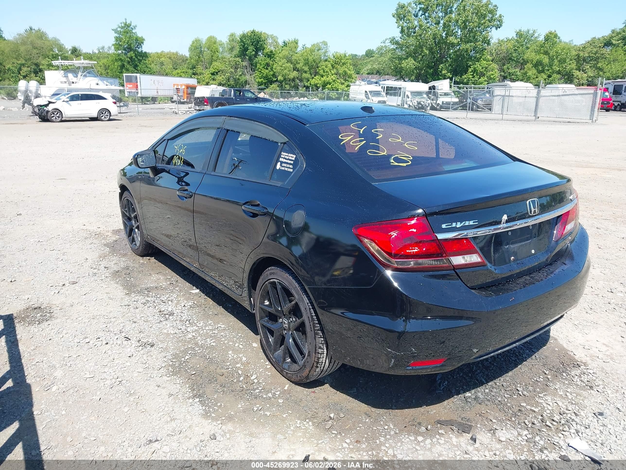 2015 Honda Civic Ex-l Black vin: 19XFB2F94FE228606