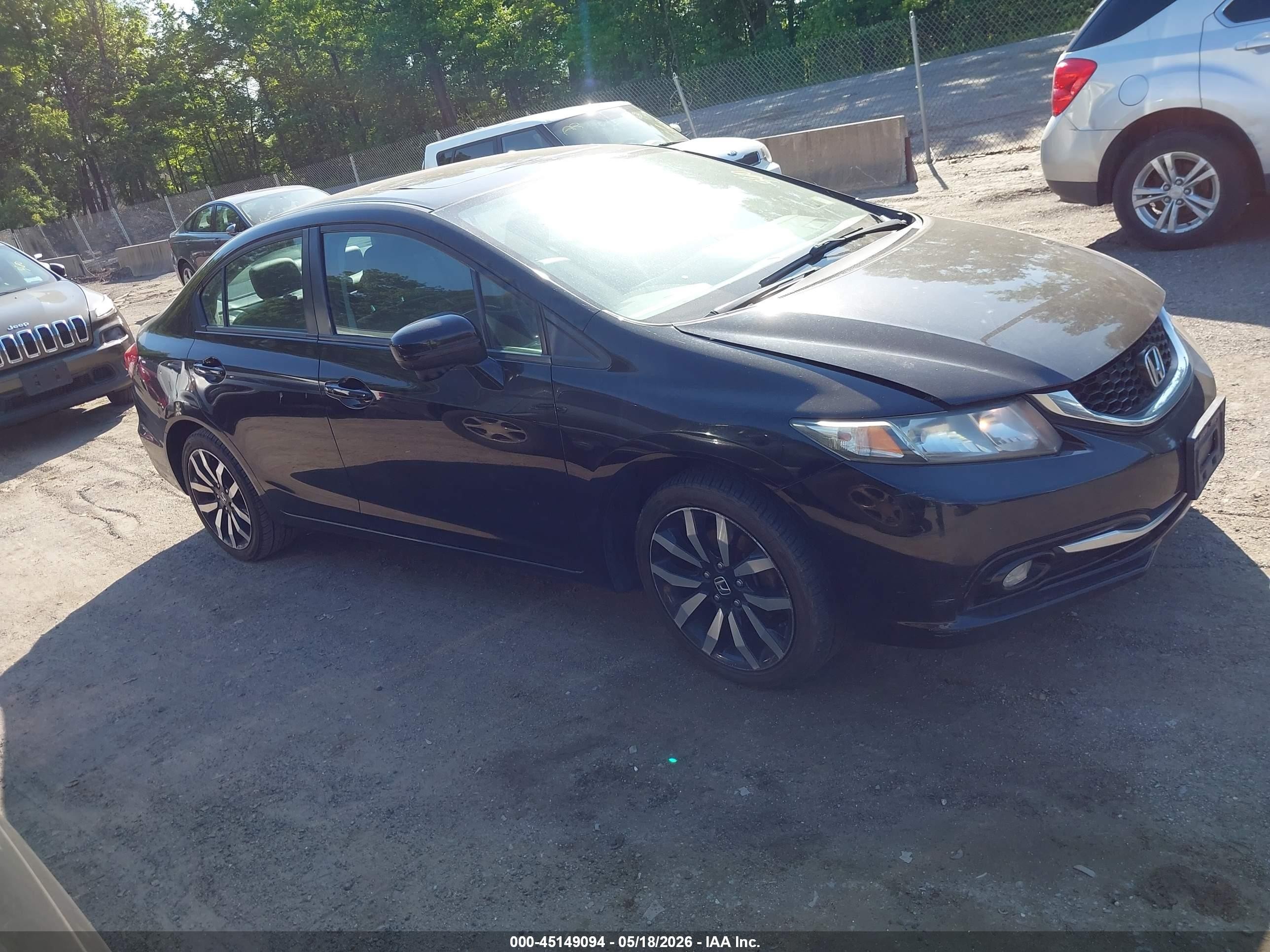 2015 Honda Civic Ex-l Black vin: 19XFB2F94FE242523